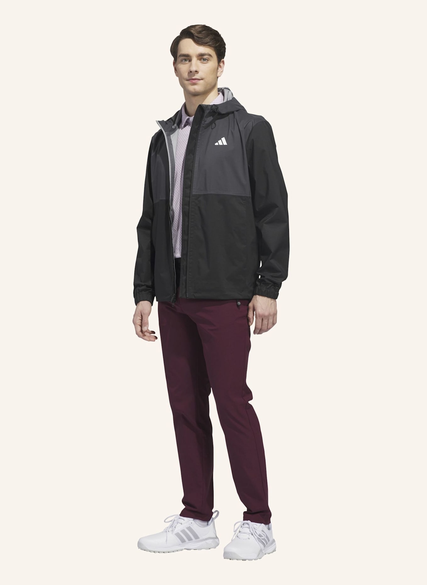 adidas ULTIMATE365 CLIMAPROOF JACKE, DURCHGEHENDER REISSVERSCHLUSS: SCHWARZ