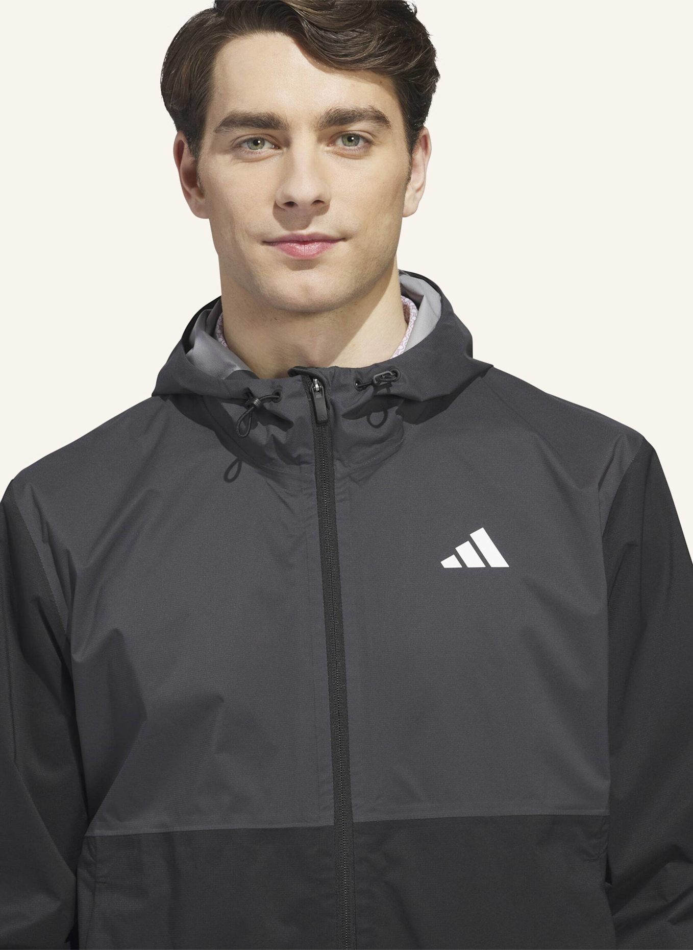 adidas ULTIMATE365 CLIMAPROOF JACKE, DURCHGEHENDER REISSVERSCHLUSS: SCHWARZ