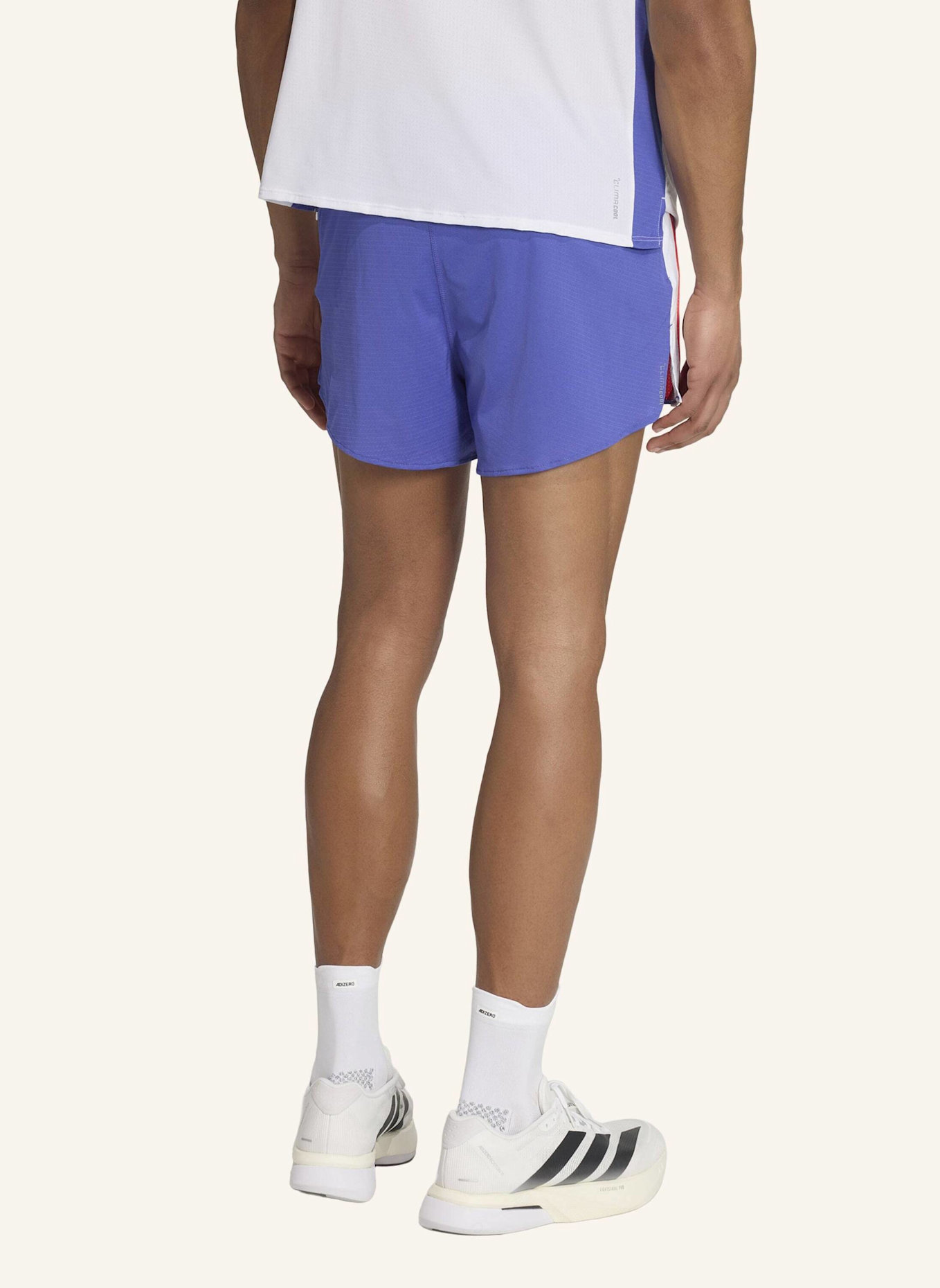 adidas ADIZERO ARCHIVE LAUFSHORTS: ROT/ WEISS