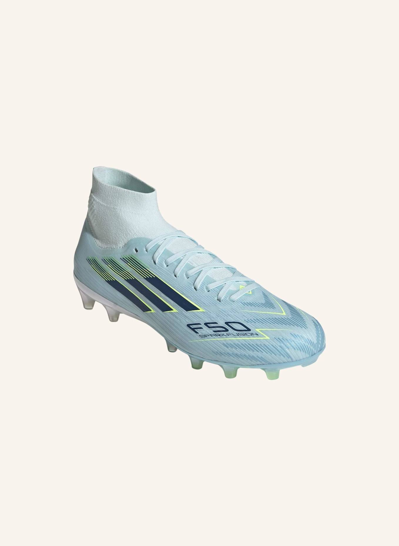 adidas F50 SPARKFUSION PRO MID CUT FIRM GROUND / ARTIFICIAL GROUND FUSSBALLSCHUHE: BLAU/ GELB