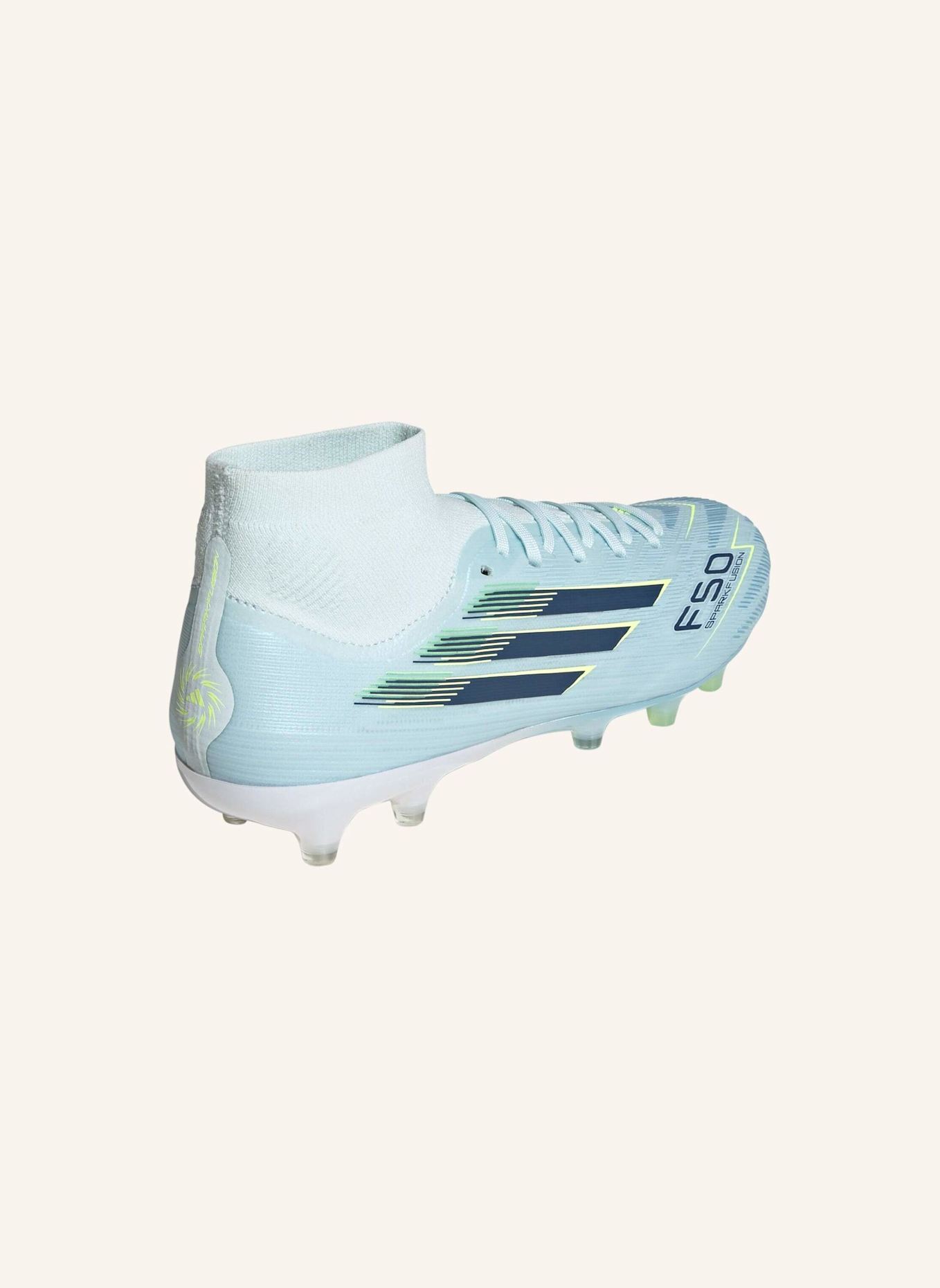adidas F50 SPARKFUSION PRO MID CUT FIRM GROUND / ARTIFICIAL GROUND FUSSBALLSCHUHE: BLAU/ GELB