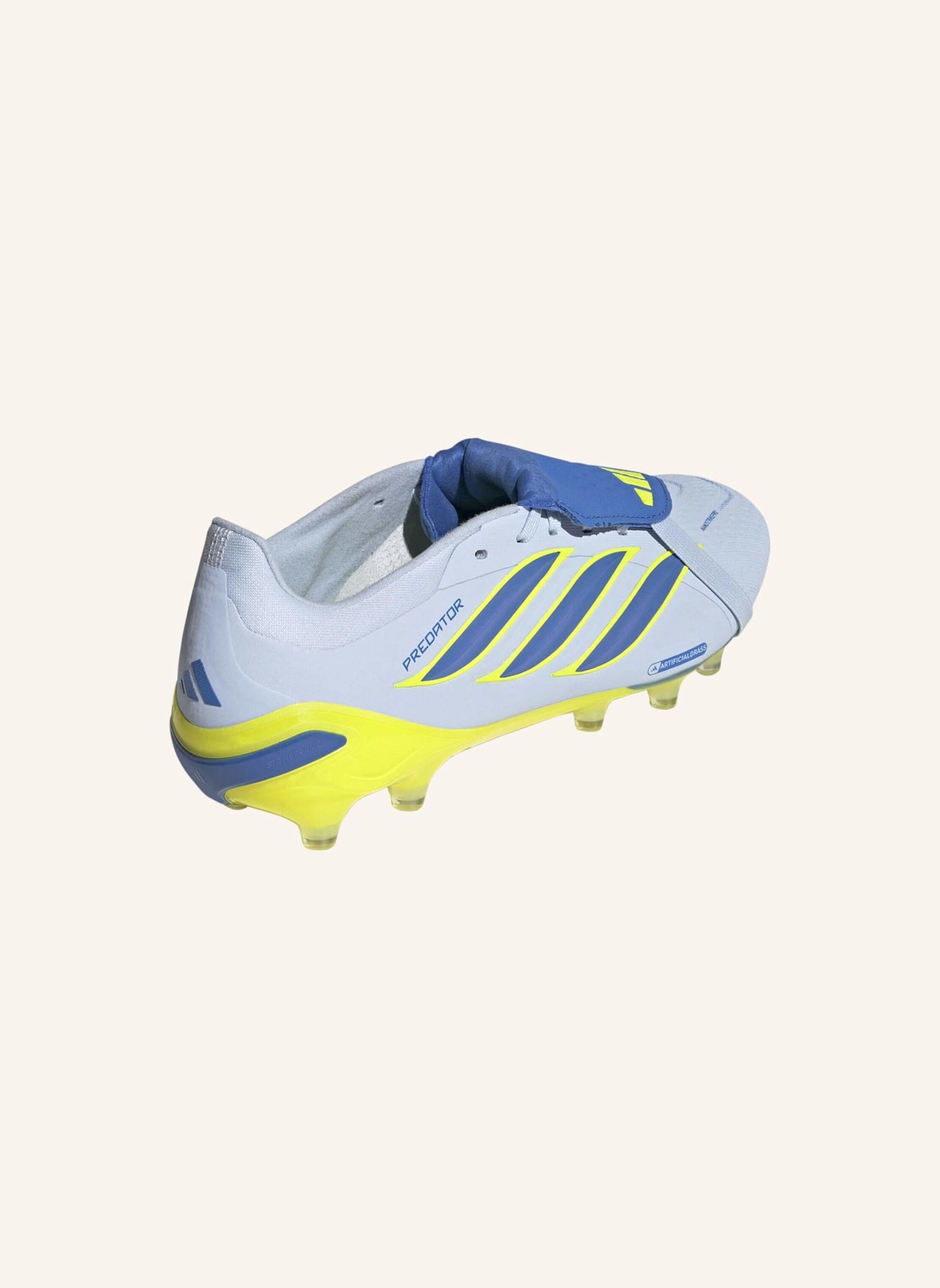 adidas PREDATOR PRO FOLD-OVER TONGUE ARTIFICIAL GROUND FUSSBALLSCHUH: BLAU/ GELB