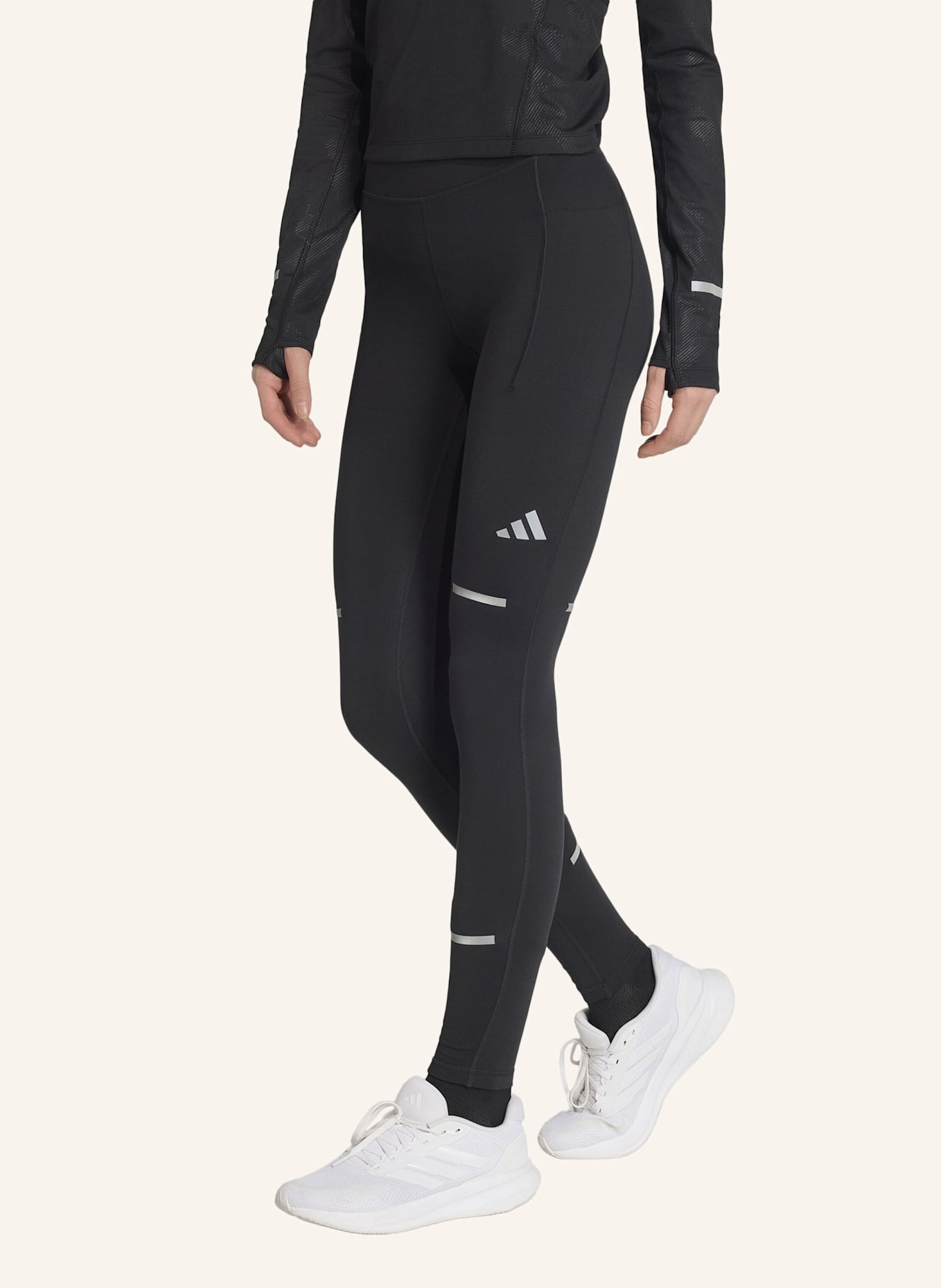 adidas ADI365 CLIMAWARM+ LEGGINGS, VOLLE LÄNGE: SCHWARZ
