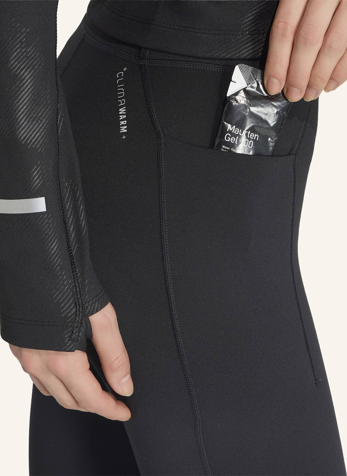 adidas ADI365 CLIMAWARM+ LEGGINGS, VOLLE LÄNGE: SCHWARZ