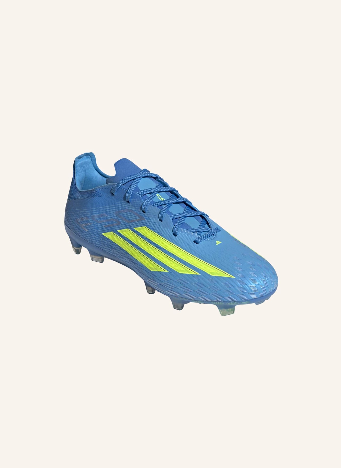 adidas F50 PRO FG FUSSBALLSCHUH: BLAU/ GELB