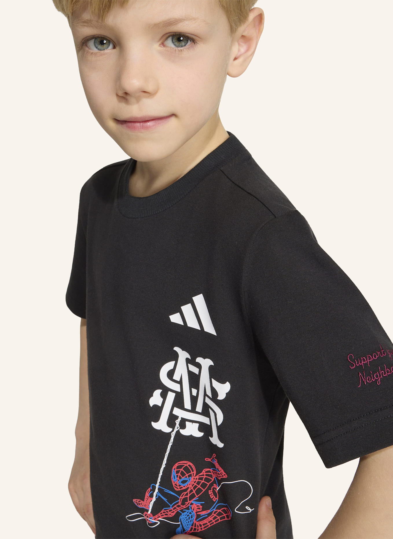 adidas ADIDAS MARVEL SPIDER-MAN SET, T-SHIRT UND SHORTS: SCHWARZ/ WEISS