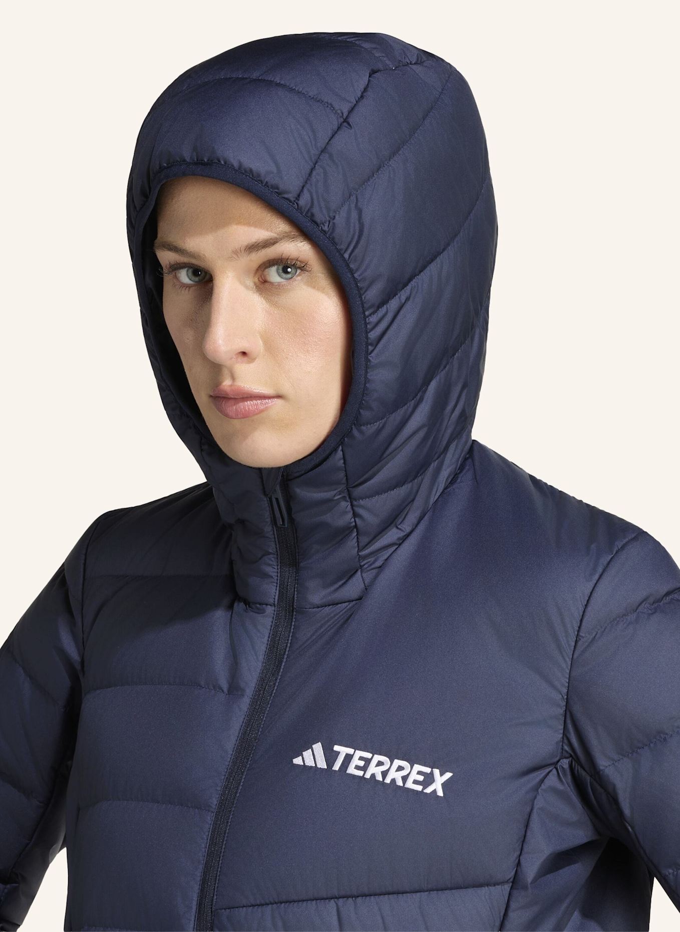 adidas TERREX TERREX MULTI LIGHT DOWN CLIMAWARM KAPUZENJACKE: BLAU