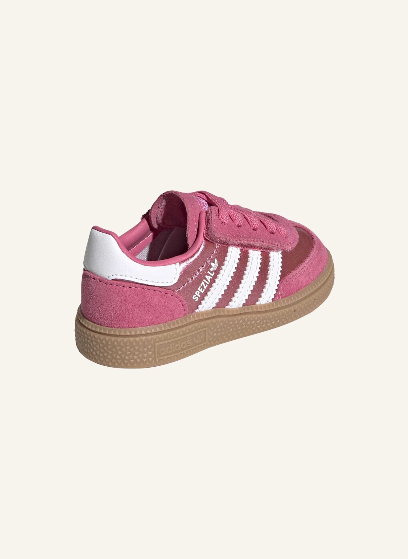 adidas Originals HANDBALL SPEZIAL SCHUH, KOMFORTVERSCHLUSS, ELASTISCHE SCHNÜRSENKEL: ROSA/ WEISS/ BEIGE