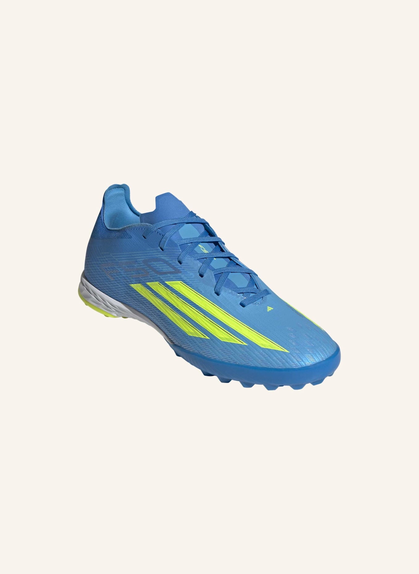 adidas F50 PRO TURF FUSSBALLSCHUH: BLAU/ GELB