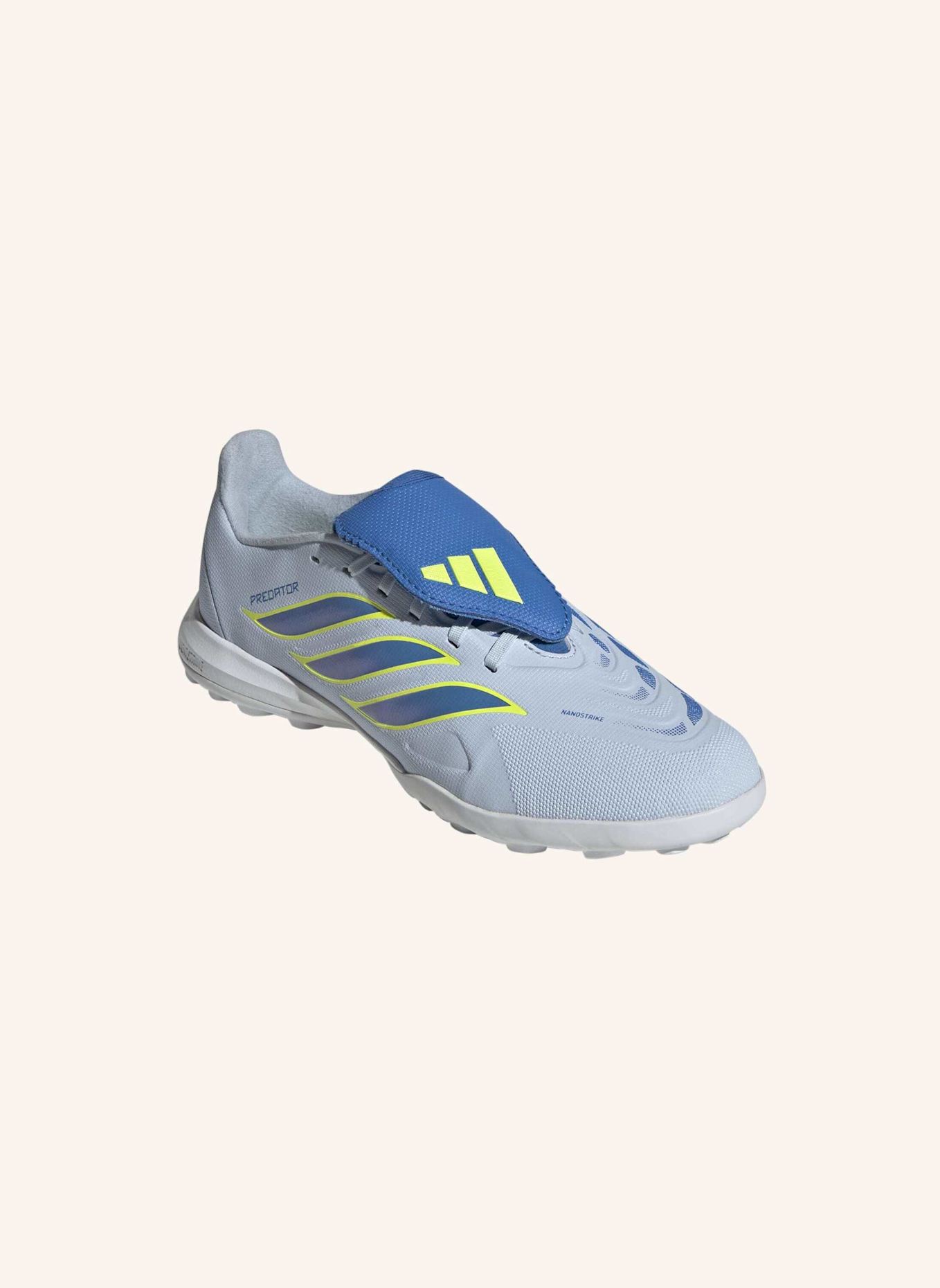adidas PREDATOR LEAGUE FOLD-OVER TONGUE TURF KIDS FUSSBALLSCHUH: BLAU/ GELB