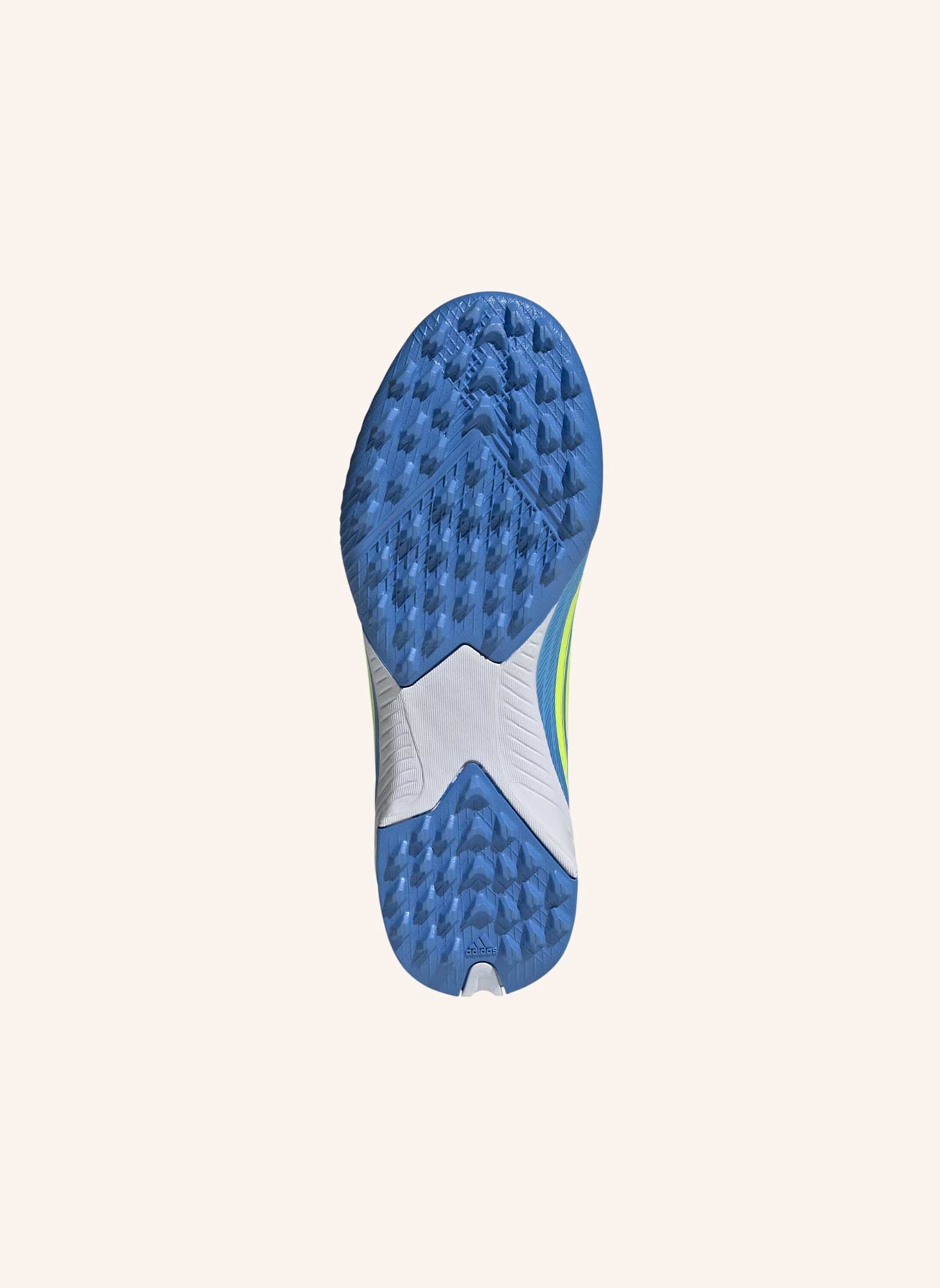 adidas F50 LEAGUE KIDS FUSSBALLSCHUH, ROLLRASEN: BLAU/ GELB