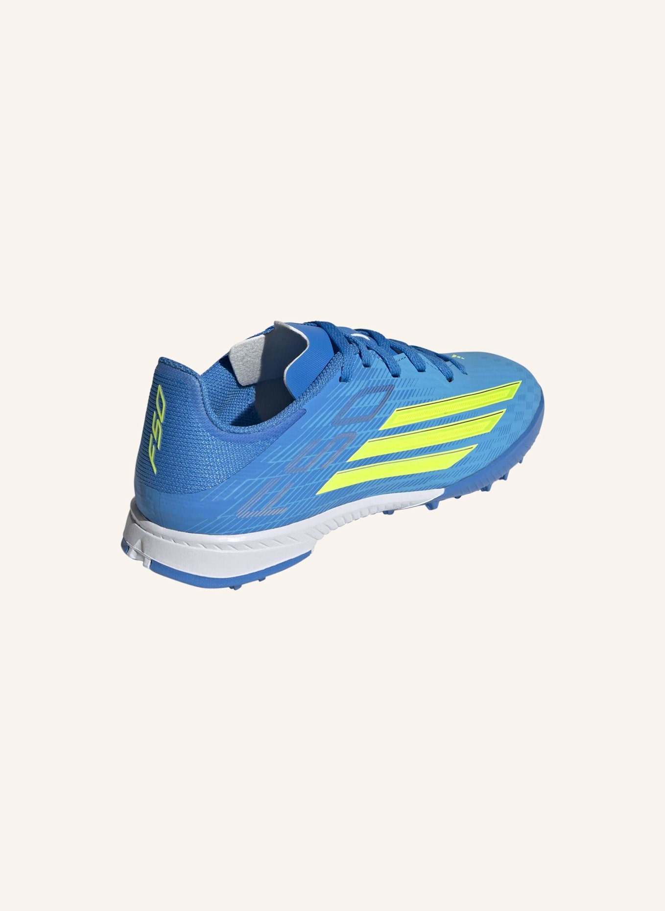 adidas F50 LEAGUE KIDS FUSSBALLSCHUH, ROLLRASEN: BLAU/ GELB