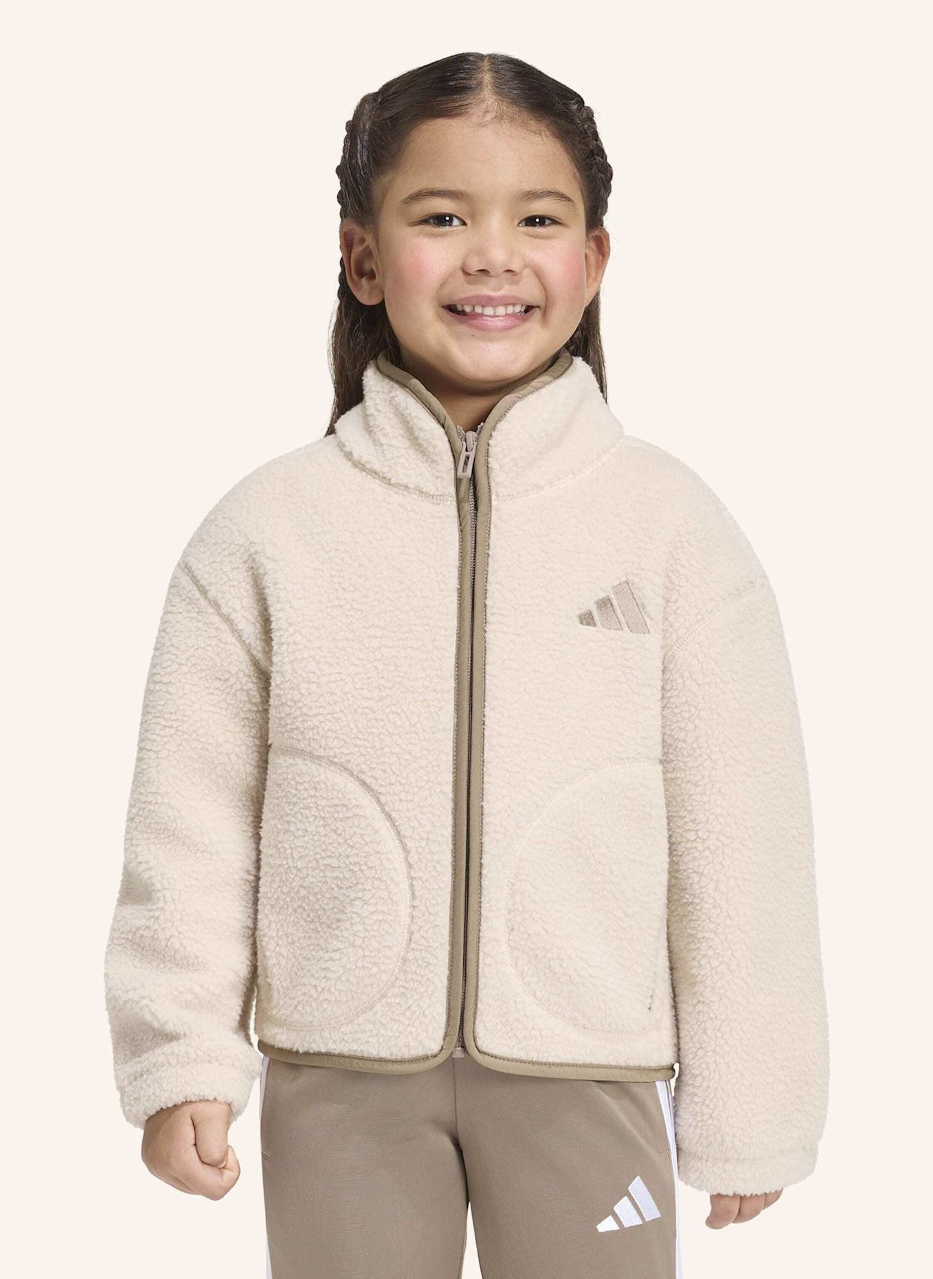 adidas ALPAKA SHERPA JACKE: BEIGE