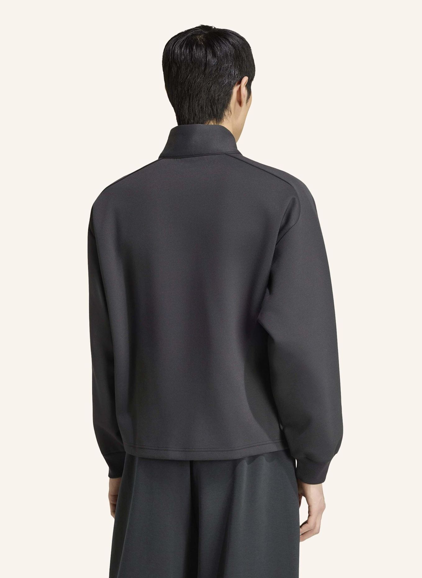 adidas SOFT LUX WINTER SWEATSHIRT, REISSVERSCHLUSS BIS ZUR BRUST, GEWIRKTES MATERIAL: SCHWARZ