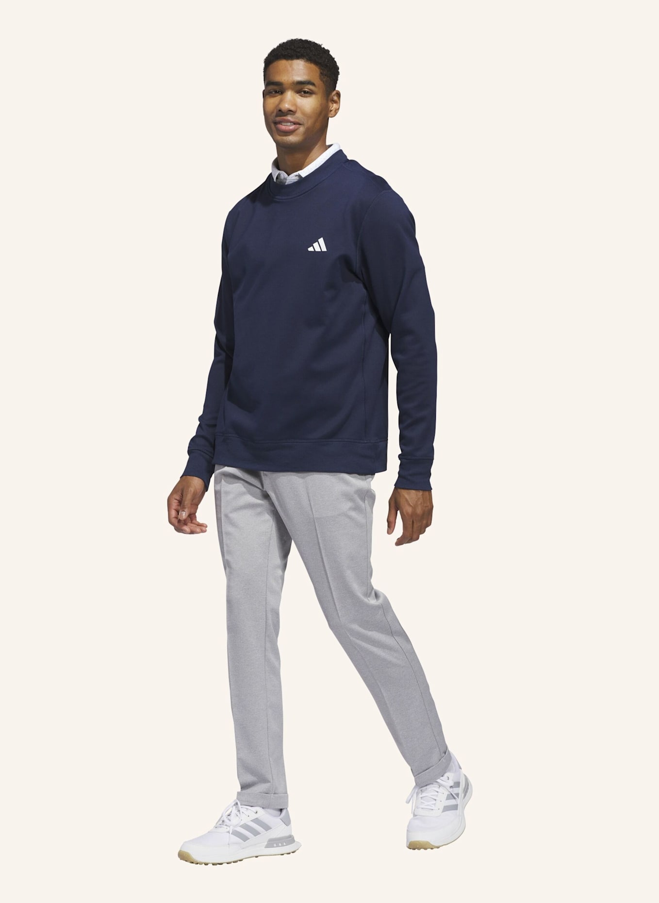 adidas ULTIMATE365 CLIMAWARM SWEATSHIRT MIT RUNDHALSAUSSCHNITT: BLAU