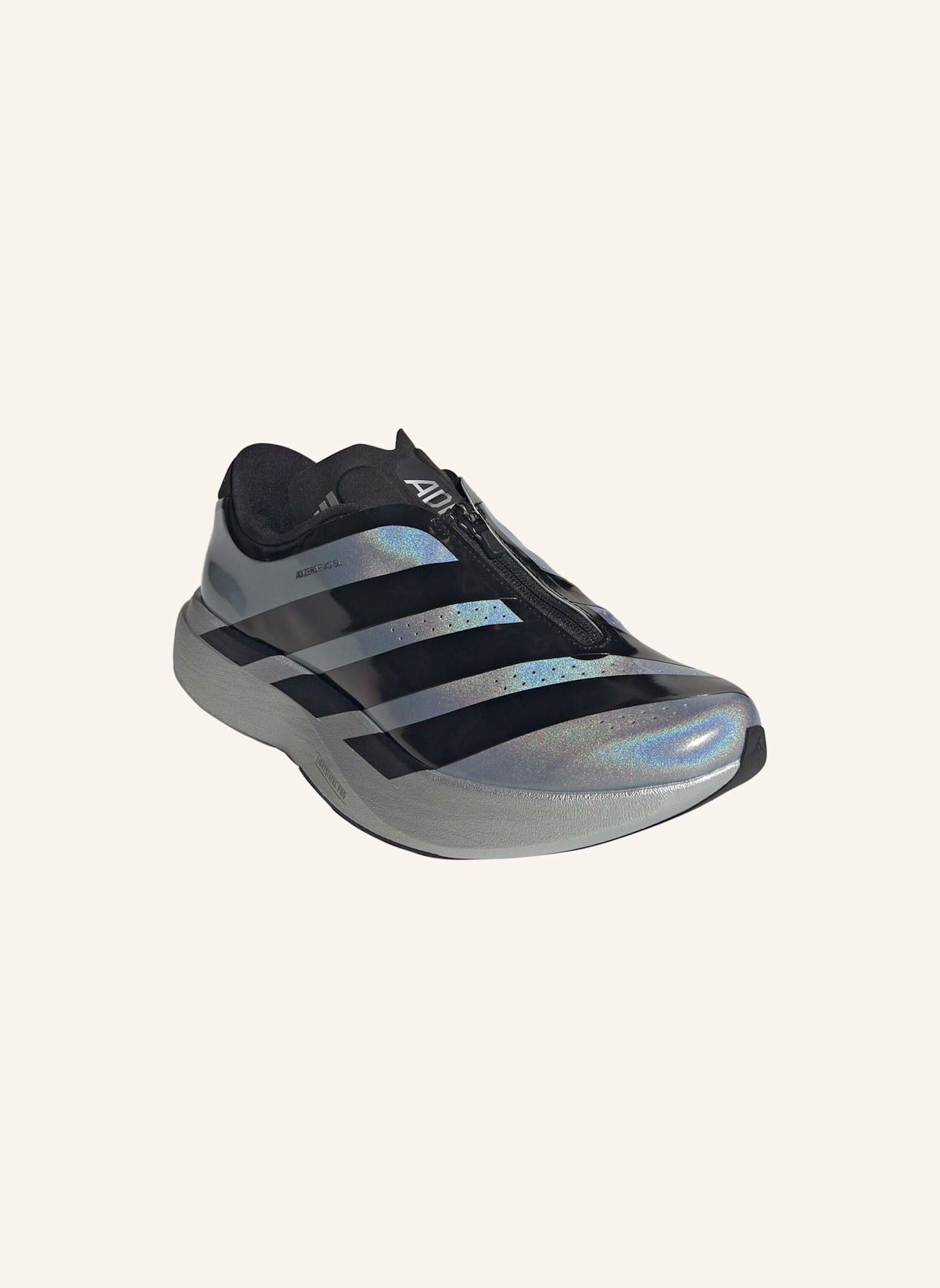 adidas ADIZERO EVO SL ZIP SCHUH: SILBER/ SCHWARZ/ GRAU
