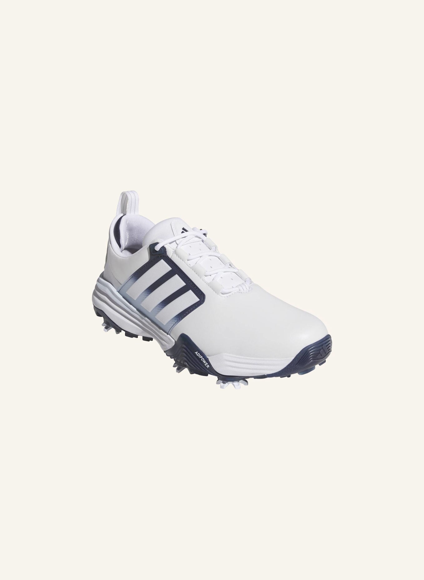 adidas ADIPOWER 26 GOLFSCHUH: WEISS/ BLAU