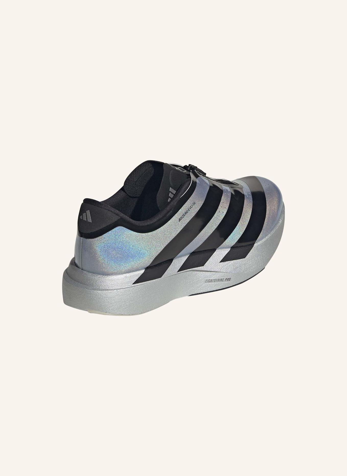 adidas ADIZERO EVO SL ZIP SCHUH: SILBER/ SCHWARZ/ GRAU