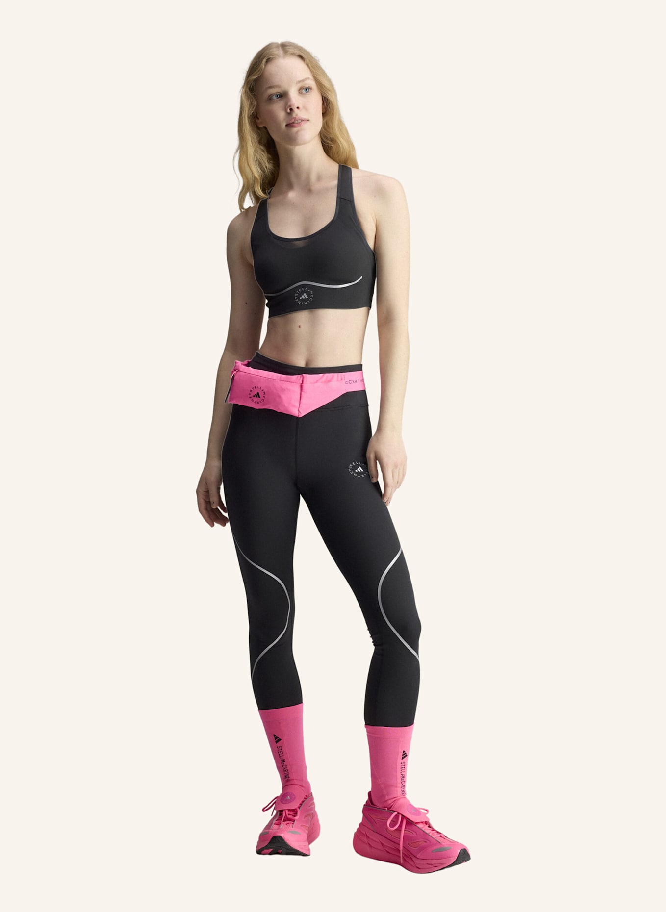 adidas by Stella McCartney ADIDAS BY STELLA MCCARTNEY RUNNING LEGGINGS: SCHWARZ