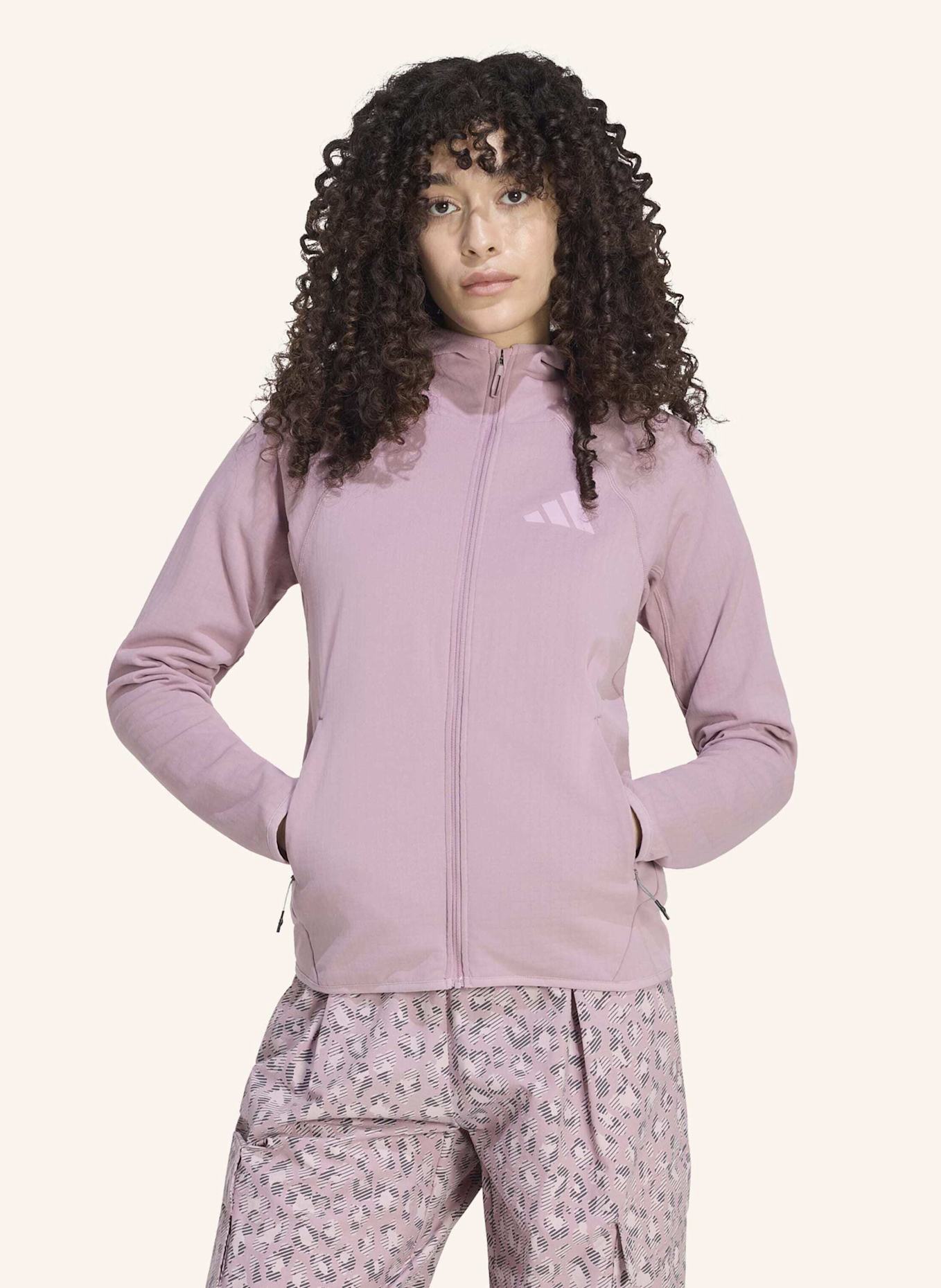 adidas TERREX TERREX XPERIOR CLIMAWARM+ VENTKNIT FLEECE-KAPUZENJACKE: LILA