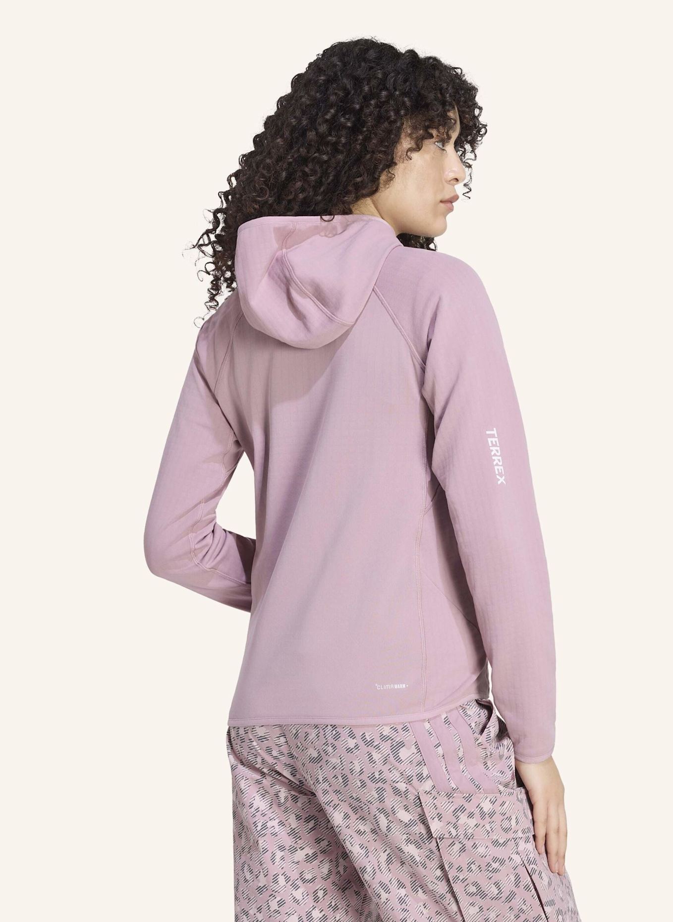 adidas TERREX TERREX XPERIOR CLIMAWARM+ VENTKNIT FLEECE-KAPUZENJACKE: LILA