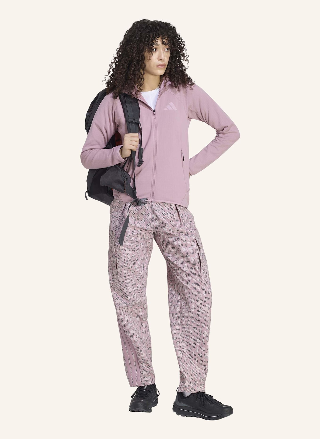 adidas TERREX TERREX XPERIOR CLIMAWARM+ VENTKNIT FLEECE-KAPUZENJACKE: LILA