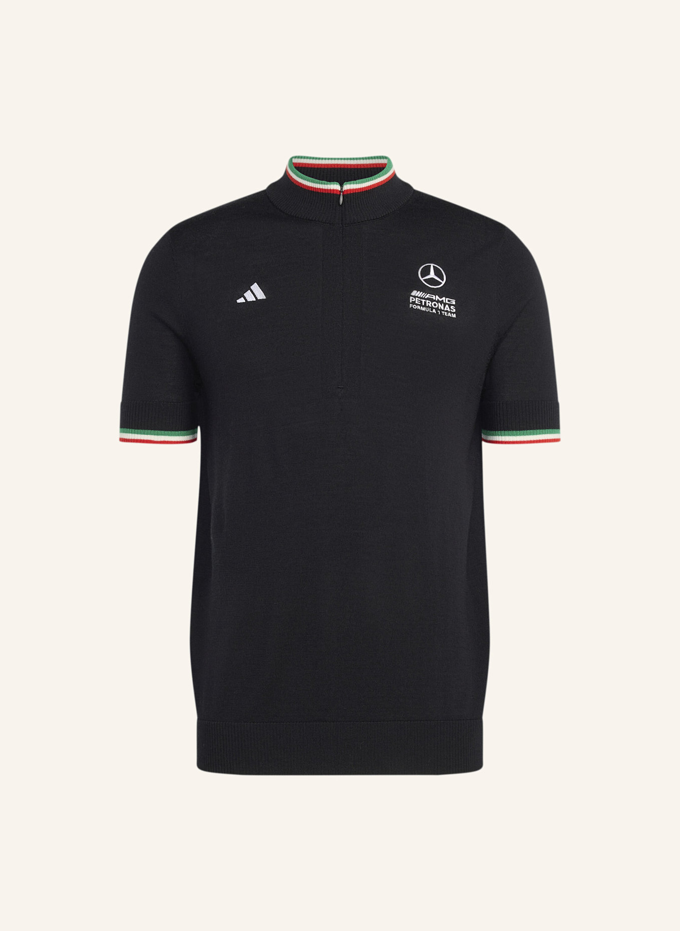 adidas MERCEDES-AMG PETRONAS FORMULA 1 TEAM IMOLA TOP TEAM T-SHIRT, MERINO: SCHWARZ