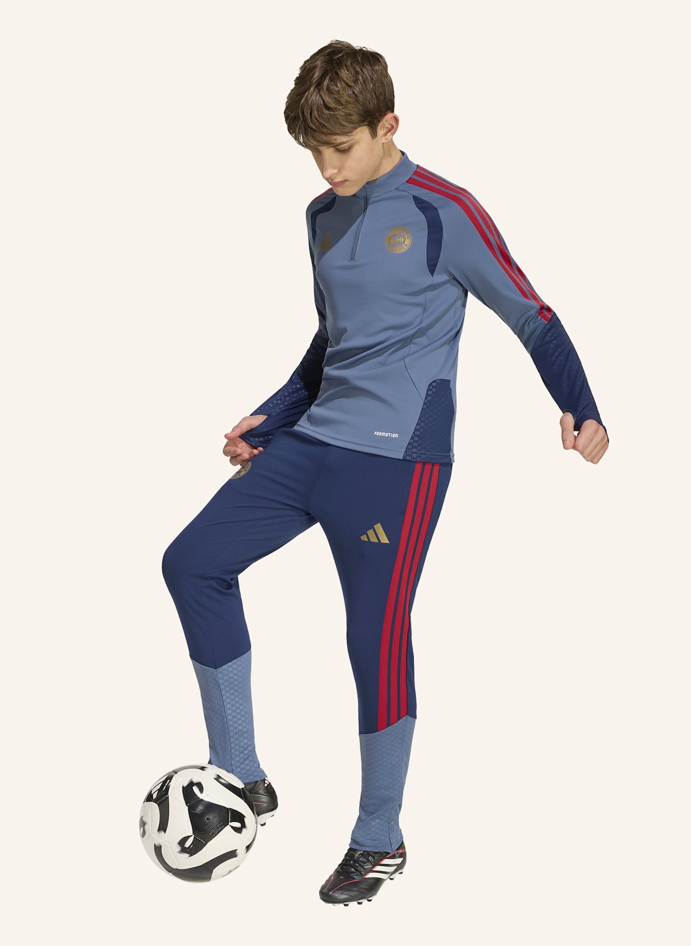 adidas FC BAYERN MÜNCHEN 26/27 KIDS TRAININGSOBERTEIL: BLAU