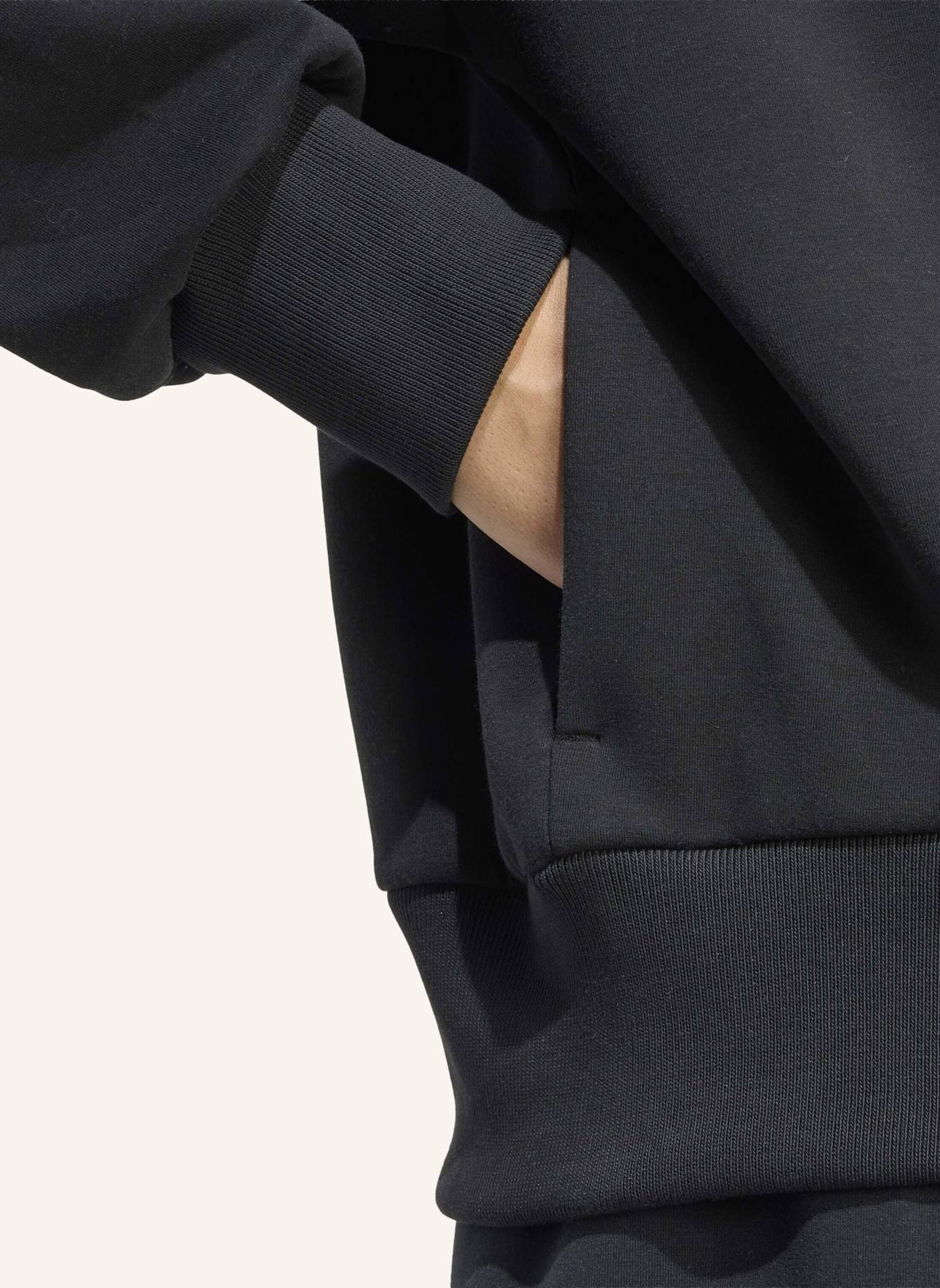 adidas SOFT LUX KAPUZENJACKE, REISSVERSCHLUSS: SCHWARZ