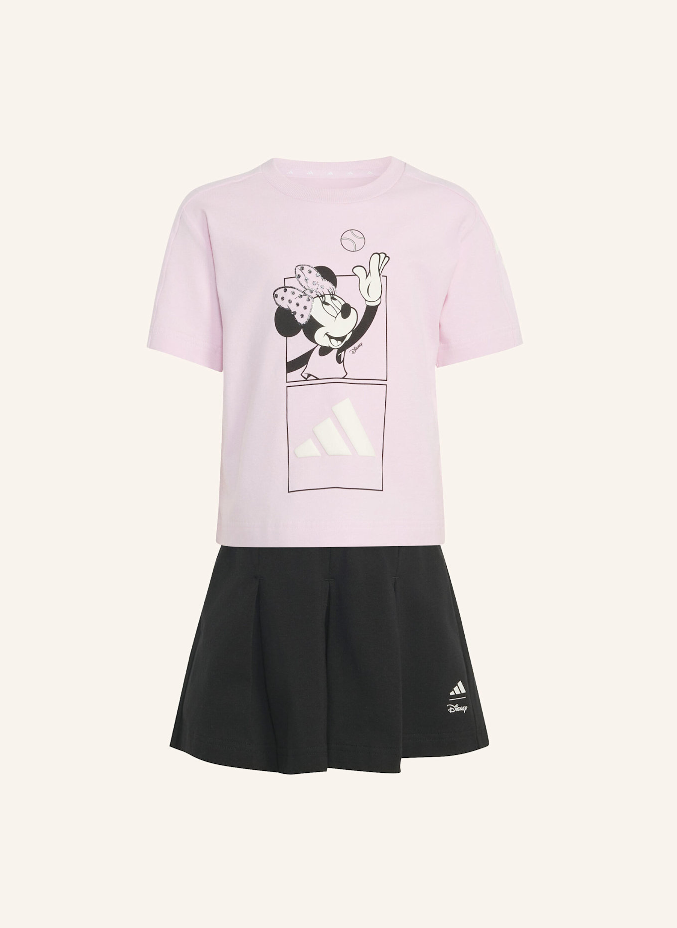 adidas ADIDAS DISNEY MINNIE MAUS SET, T-SHIRT UND SHORTS: PINK