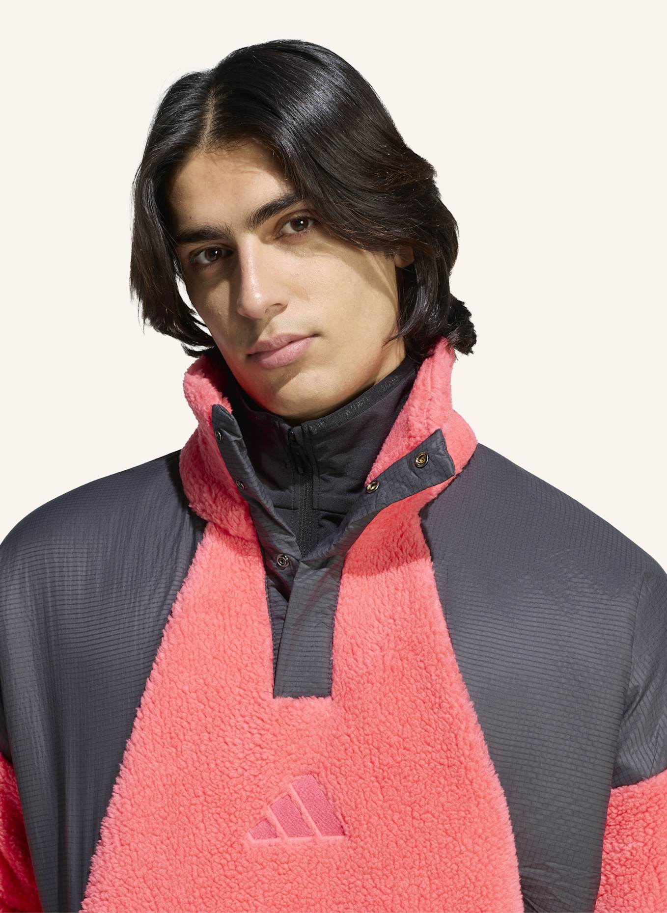 adidas TERREX TERREX XPLORIC CLIMAWARM PULLOVER, FLAUSCHIGES MATERIAL, DRUCKKNOPFVERSCHLUSS: PINK