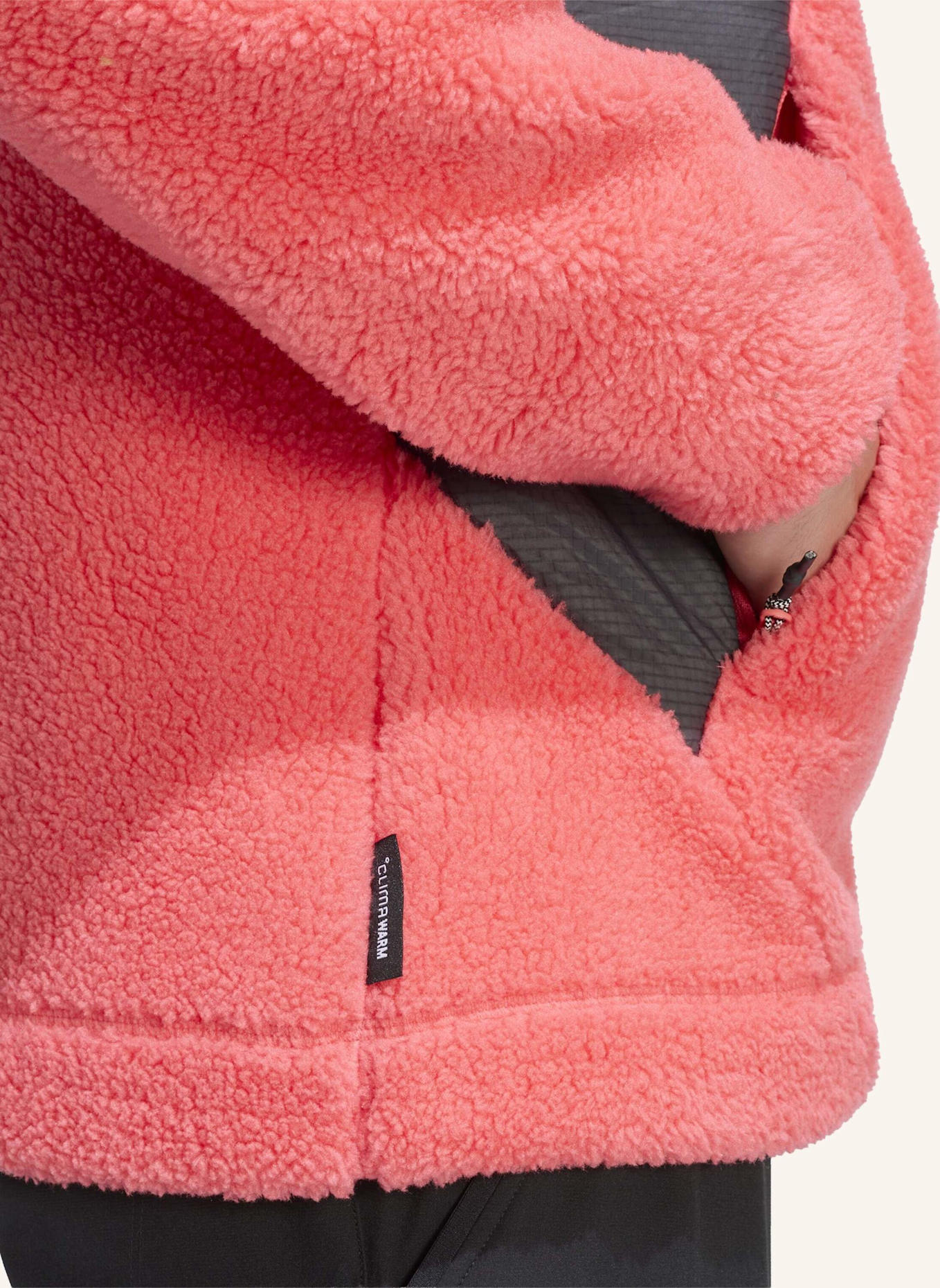 adidas TERREX TERREX XPLORIC CLIMAWARM PULLOVER, FLAUSCHIGES MATERIAL, DRUCKKNOPFVERSCHLUSS: PINK