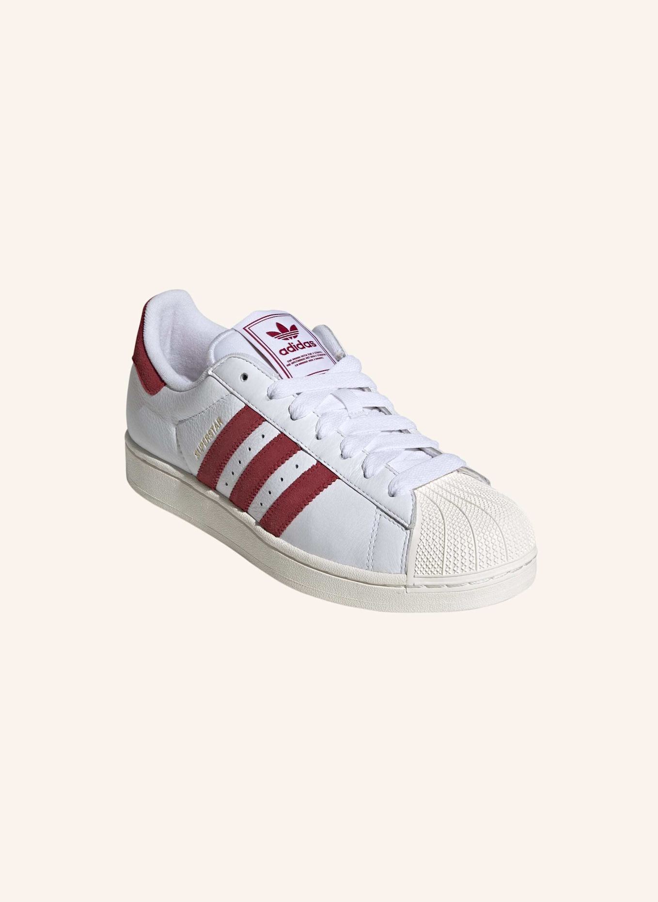 adidas Originals ADIDAS SUPERSTAR II SCHUH: WEISS/ ROT