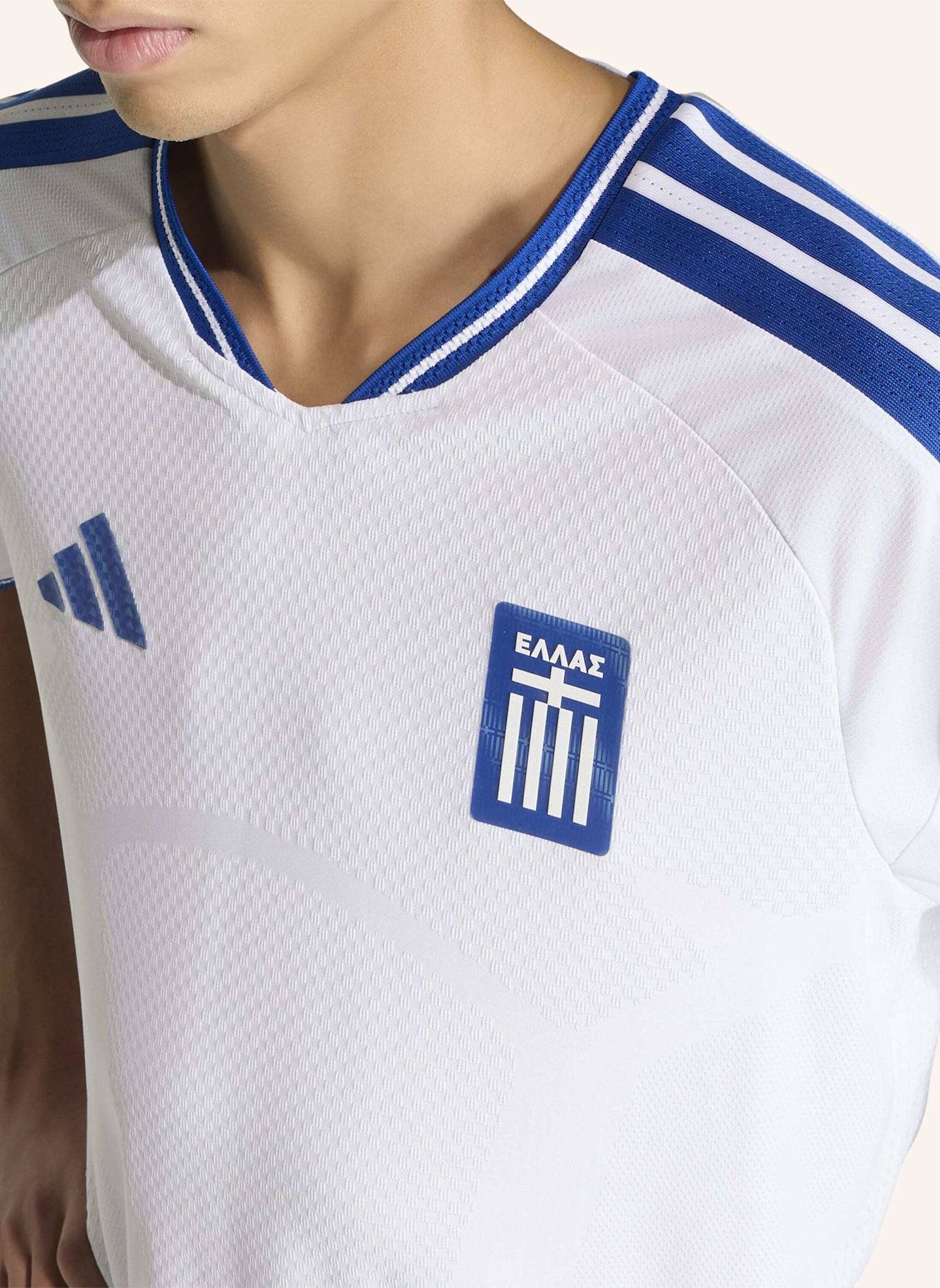 adidas GRIECHENLAND 26 AUTHENTIC HEIMTRIKOT: WEISS