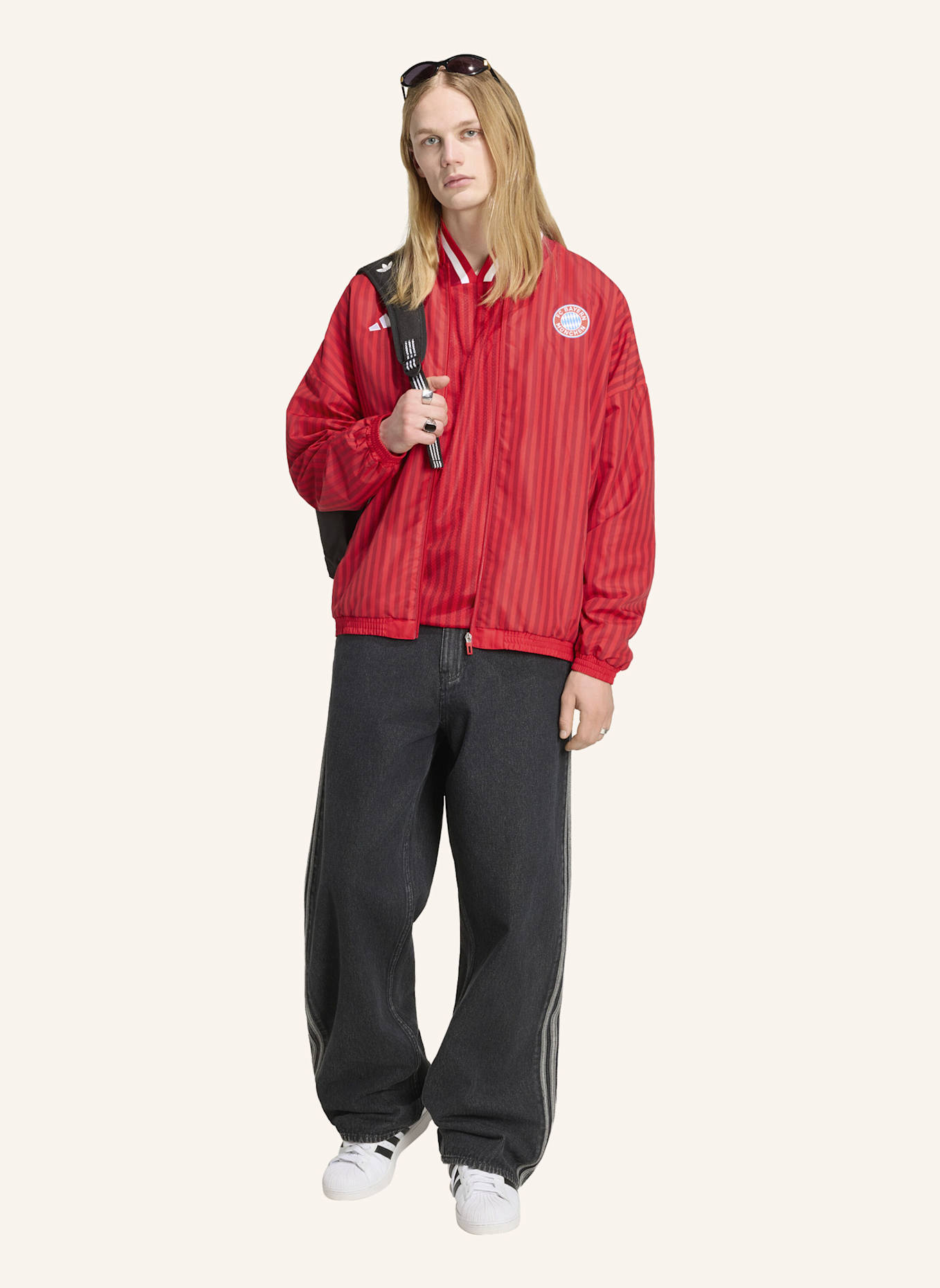 adidas FC BAYERN MÜNCHEN STADIUM TRAININGSJACKE: ROT