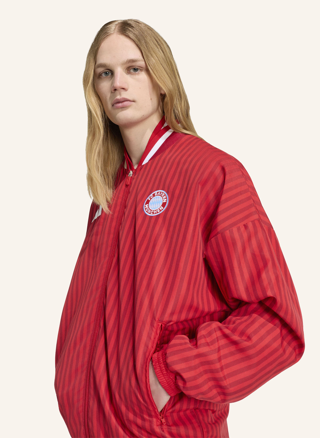 adidas FC BAYERN MÜNCHEN STADIUM TRAININGSJACKE: ROT