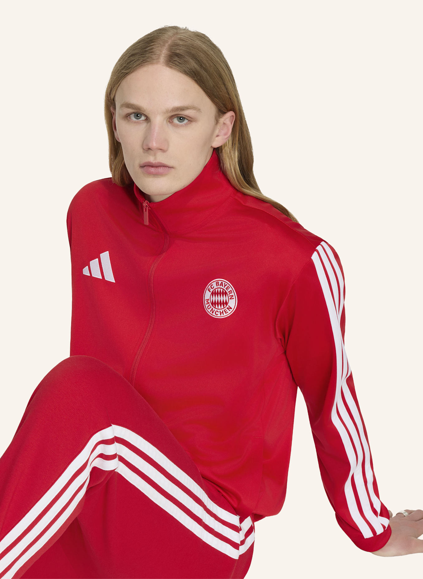 adidas FC BAYERN MÜNCHEN DNA TRAININGSJACKE: ROT/ WEISS