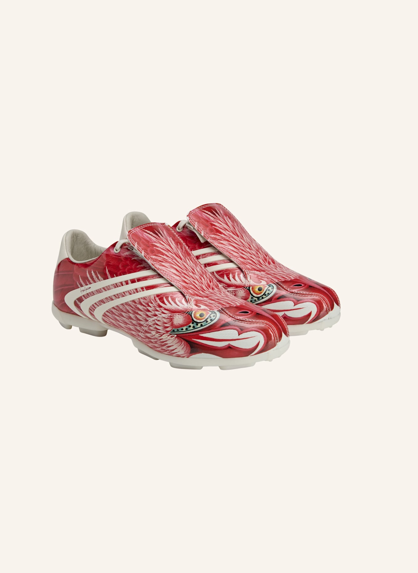 Y-3 Y-3 F50 BEAST SCHUH: WEISS/ ROT