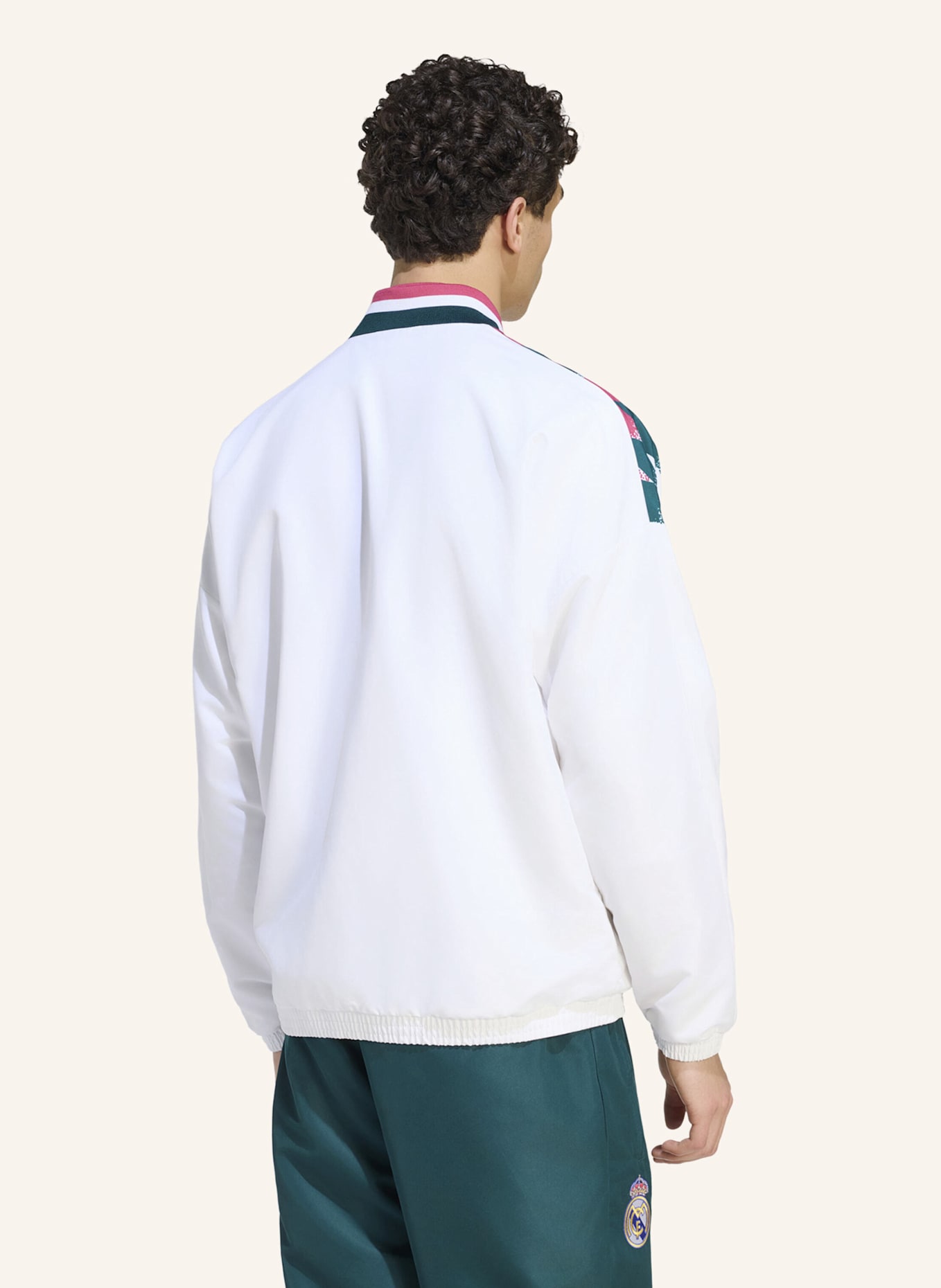 adidas REAL MADRID STADIUM TRAININGSJACKE: WEISS