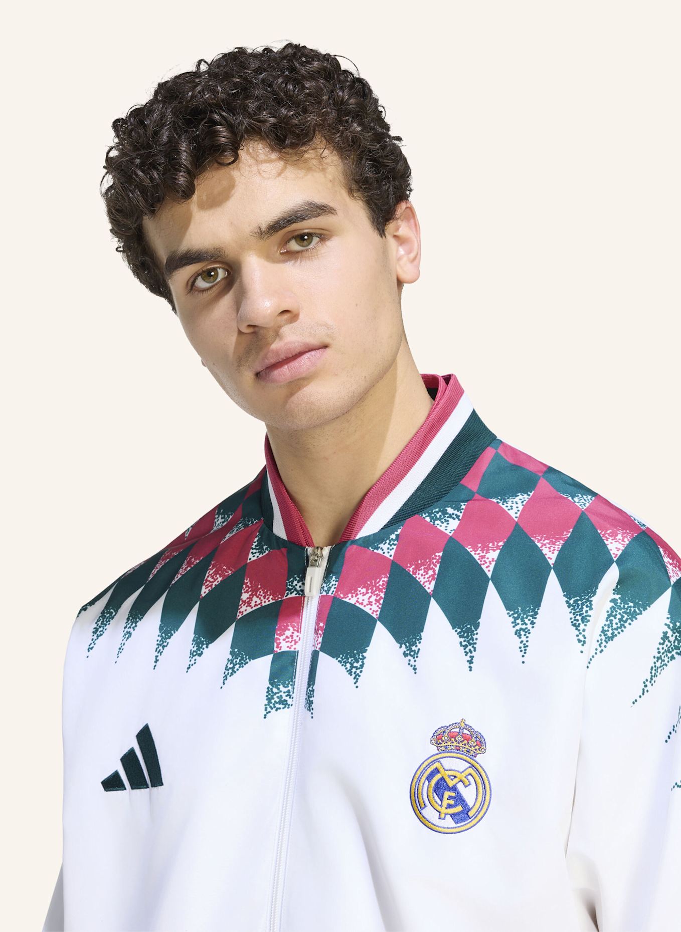 adidas REAL MADRID STADIUM TRAININGSJACKE: WEISS