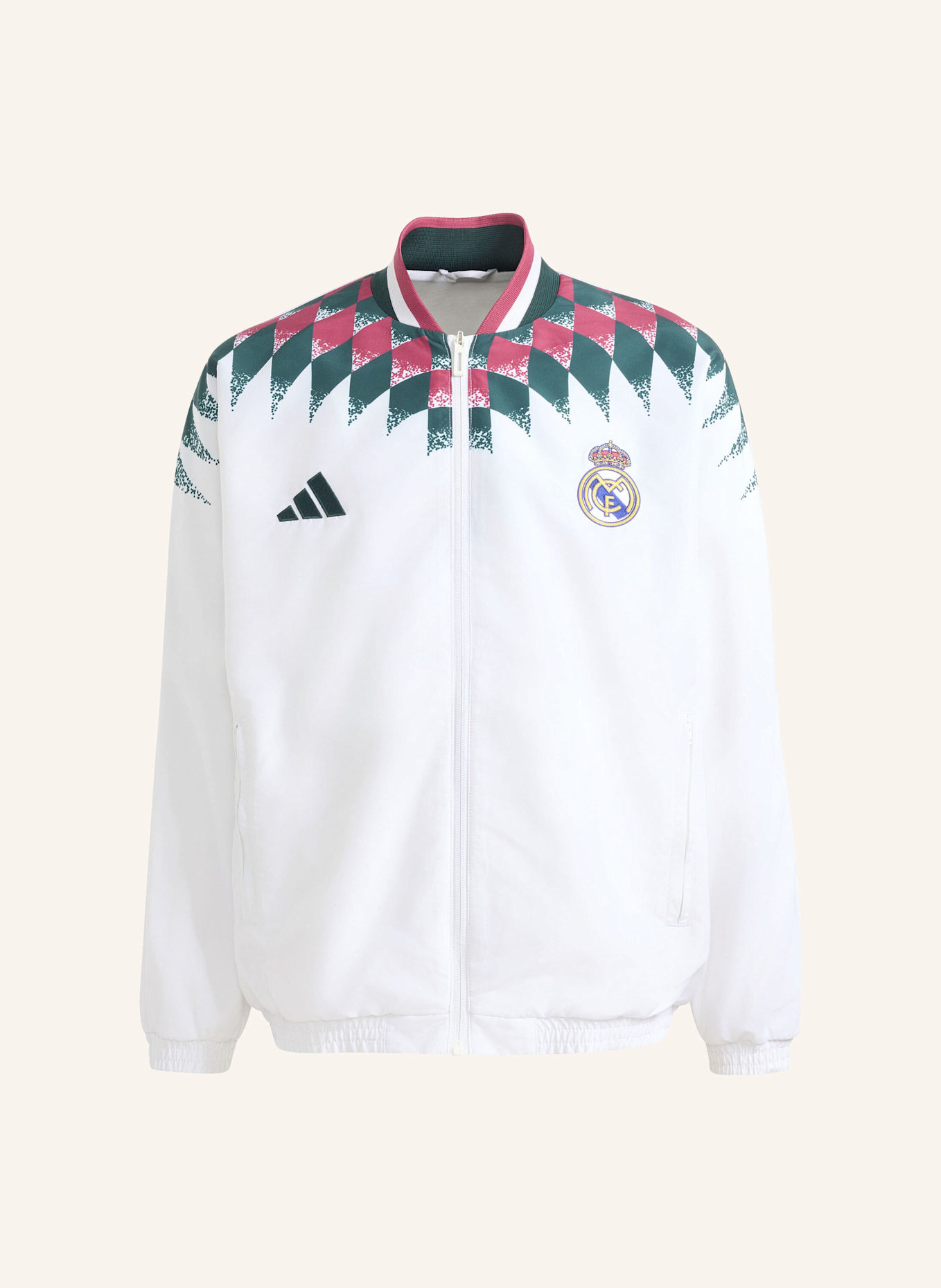 adidas REAL MADRID STADIUM KIDS TRAININGSJACKE: WEISS