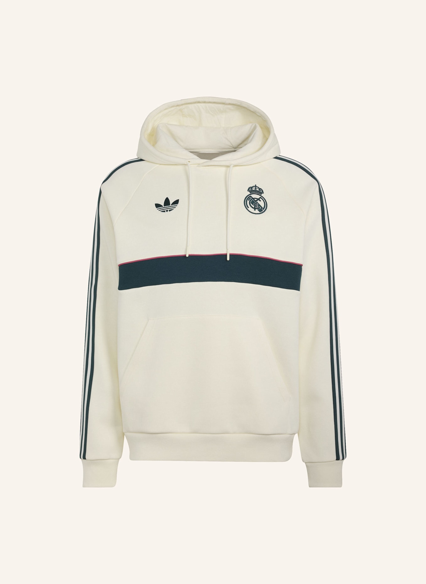 adidas REAL MADRID ORIGINALS HOODIE: WEISS