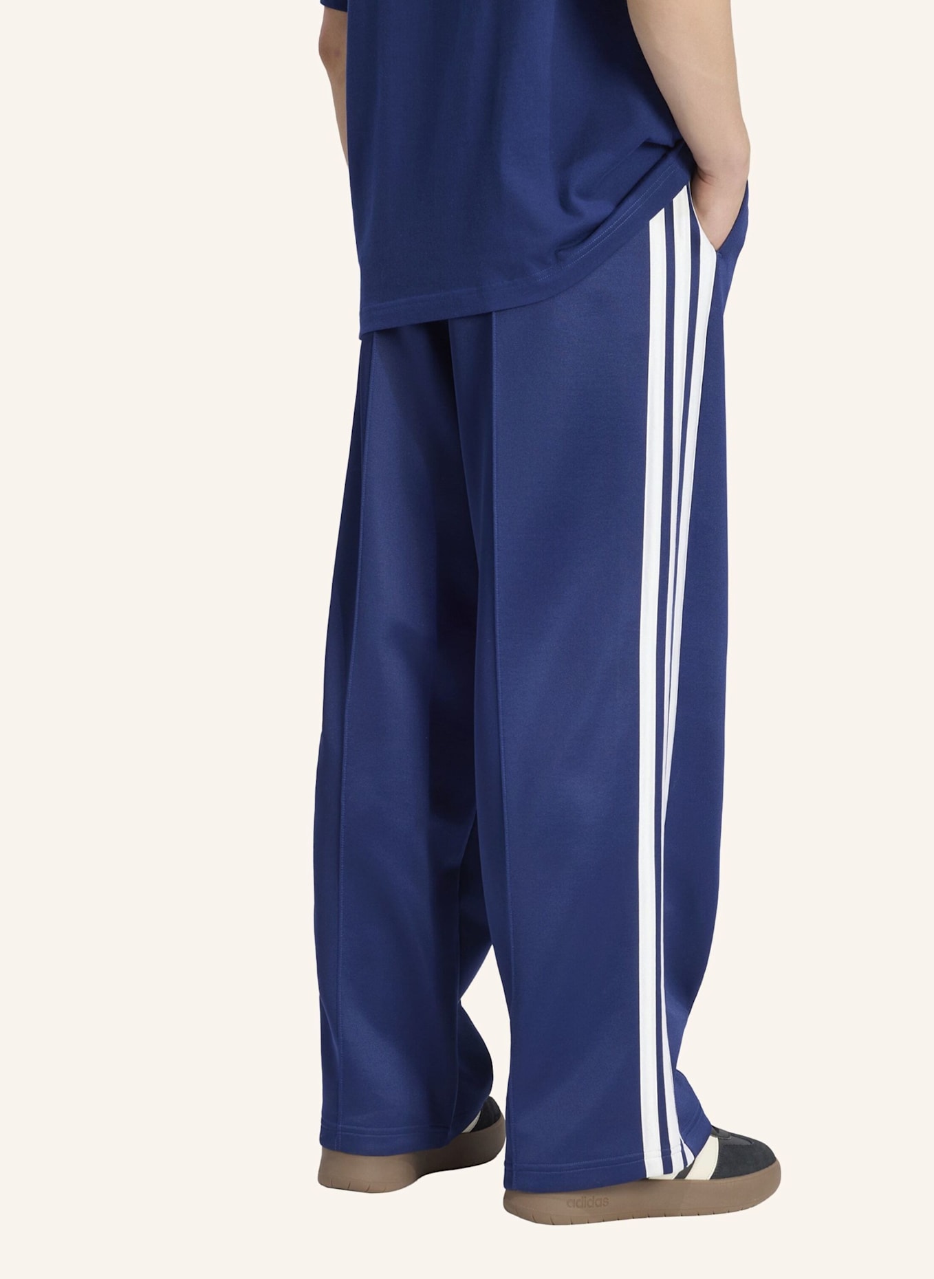 adidas STADIUM LOOSE HOSE, OFFENER SAUM: BLAU