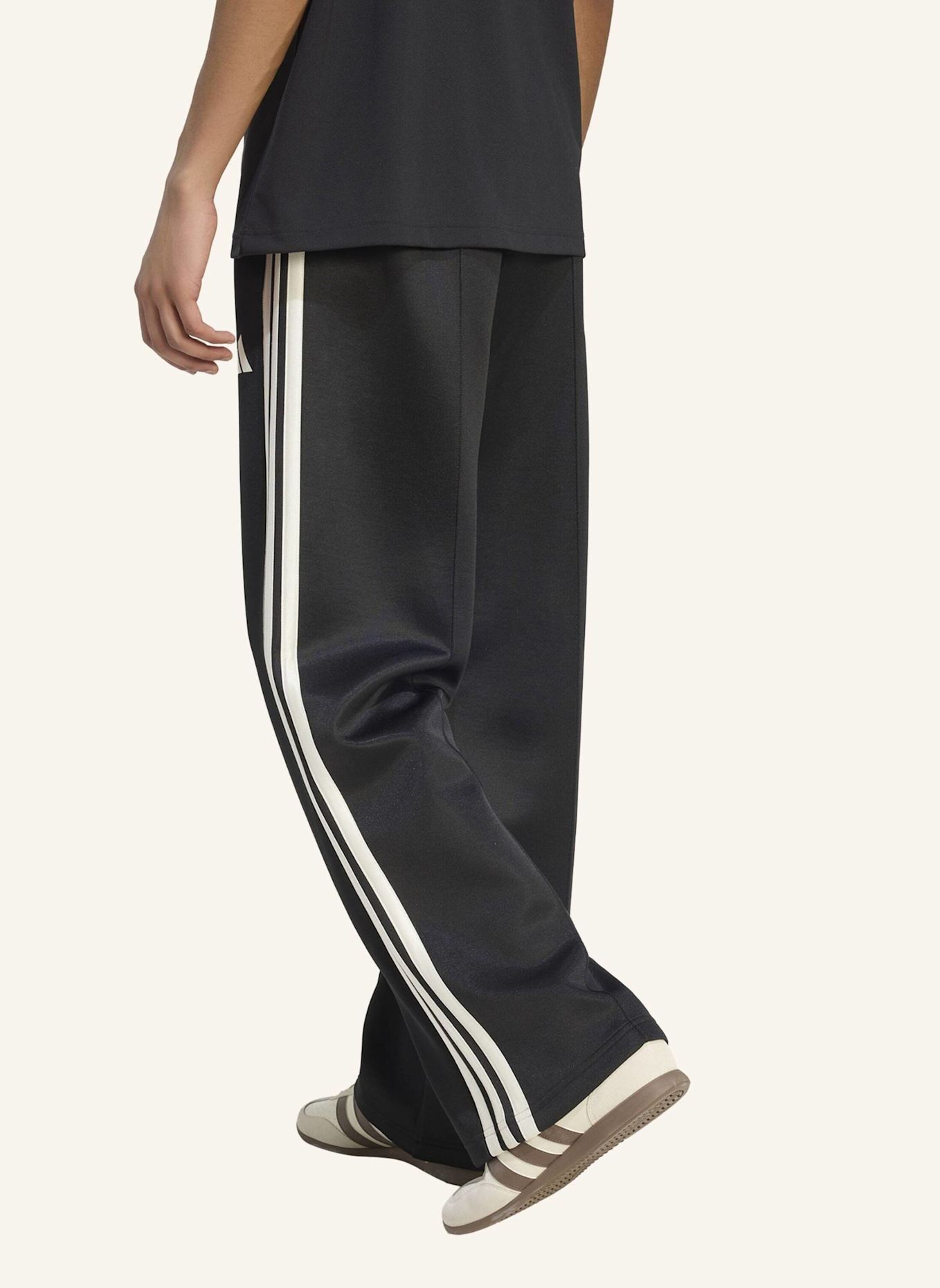 adidas STADIUM LOOSE HOSE, OFFENER SAUM: SCHWARZ