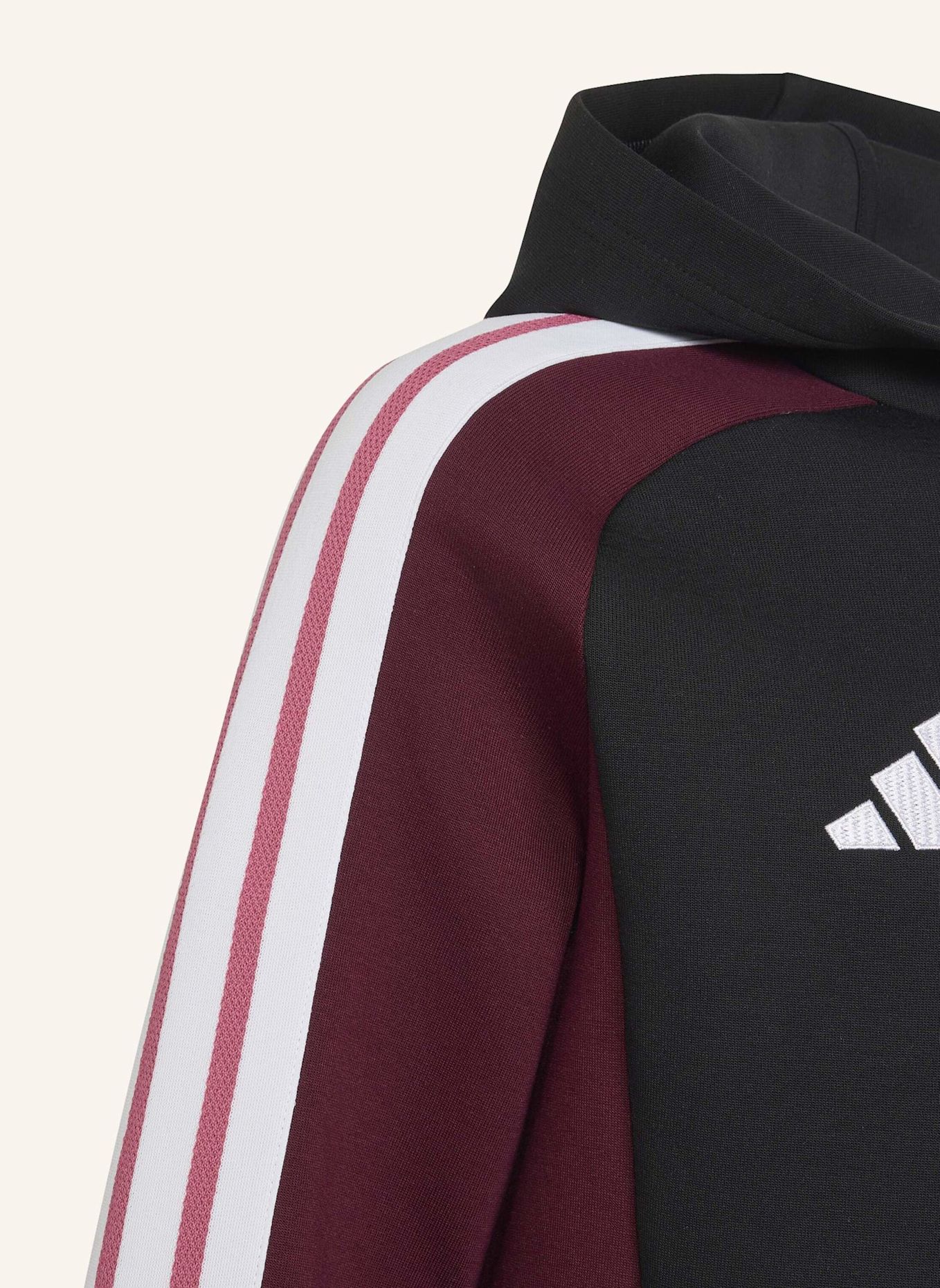 adidas ALL BLACKS HOODIE FÜR KINDER: SCHWARZ / ROT