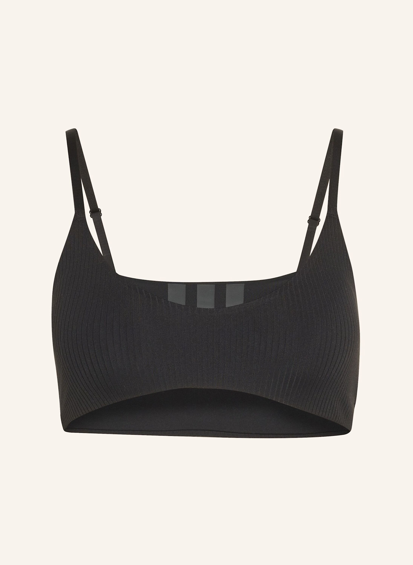 adidas ALL ME SPORT-BH, LEICHTER HALT, GERIPPT: SCHWARZ
