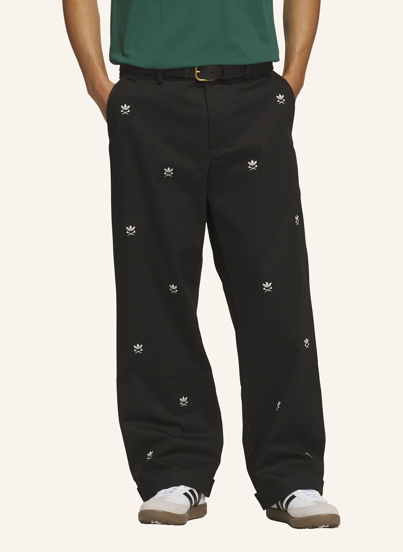adidas Originals ORIGINALS LOOSE HOSE, BESTICKT: SCHWARZ