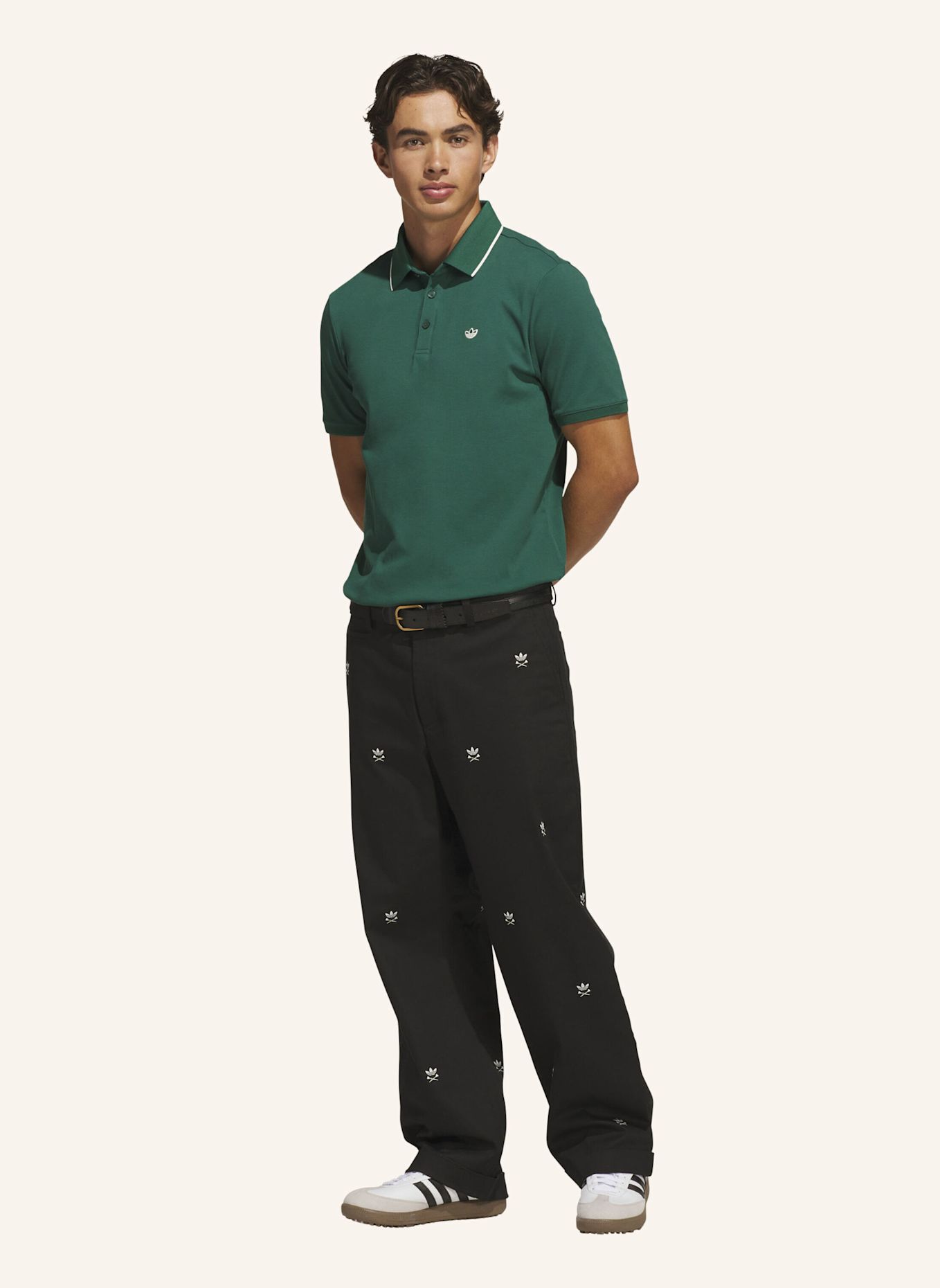 adidas Originals ORIGINALS LOOSE HOSE, BESTICKT: SCHWARZ
