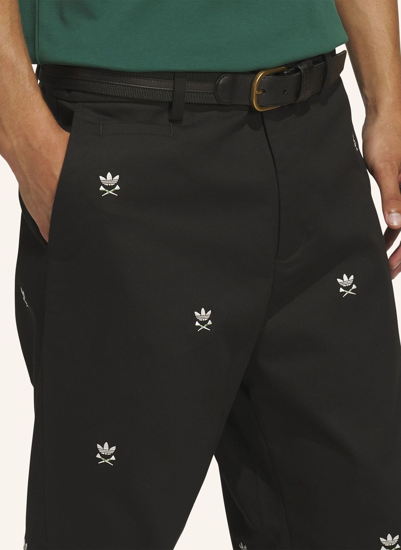 adidas Originals ORIGINALS LOOSE HOSE, BESTICKT: SCHWARZ