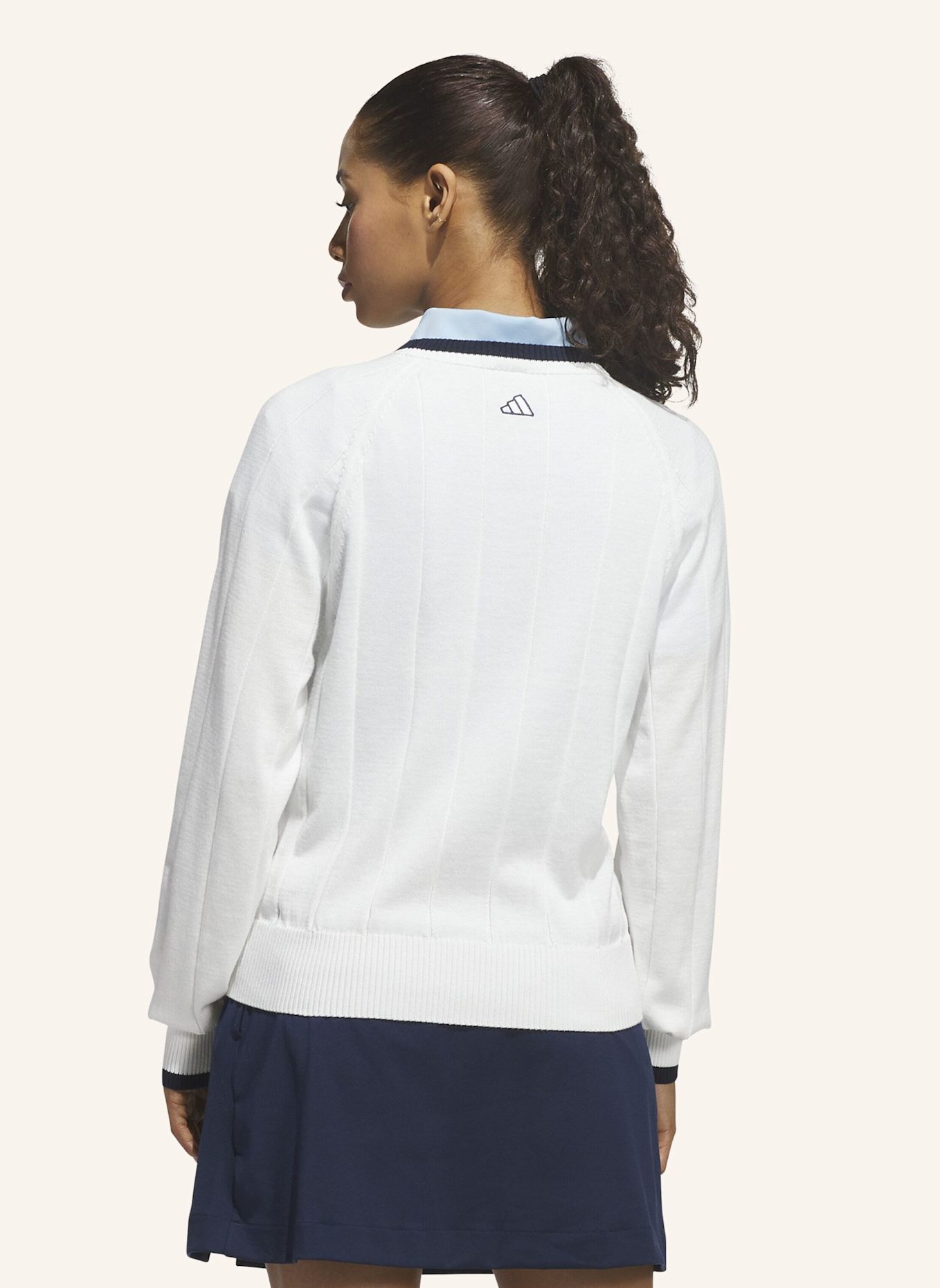 adidas ULTIMATE365+ STRICKPULLOVER MIT RUNDHALSAUSSCHNITT: WEISS